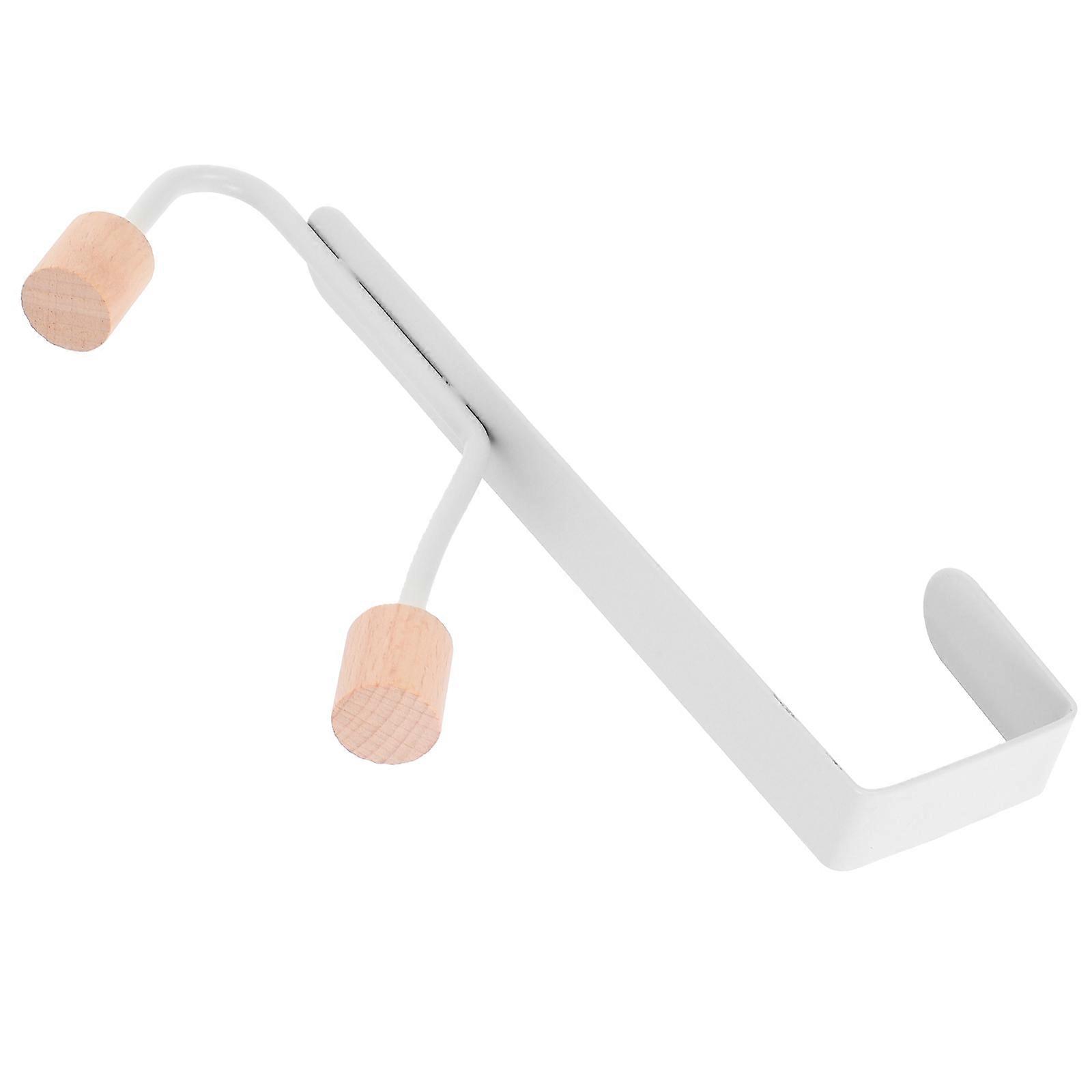Door Hook Hanger Behind The Door Organization No Punching Multi-functional Use Space-saving White 17X12.2X2.2CM 1Pcs