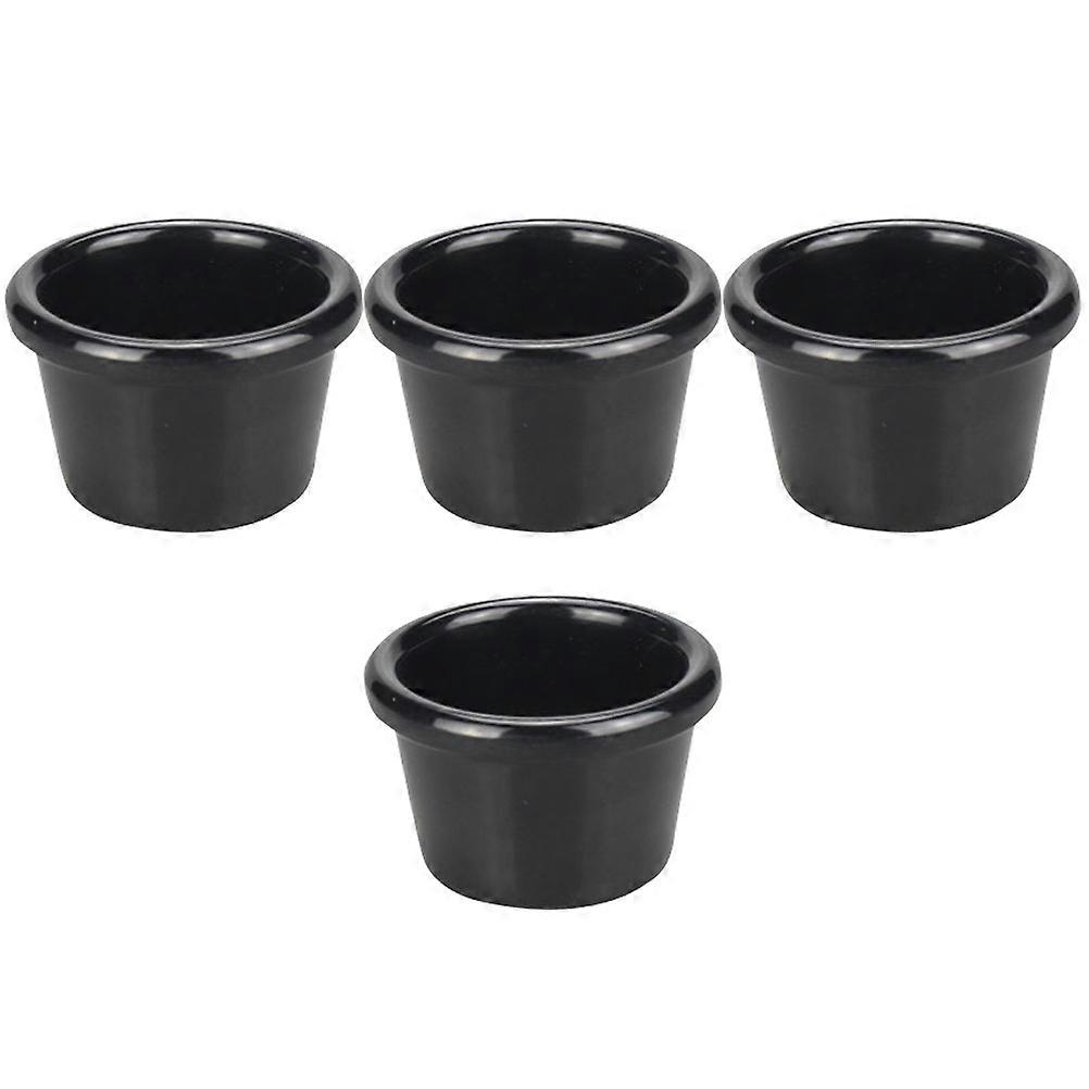 Black Sauce Cups for Home Use Perfect for Sharing with Family and Friends 4 Pieces