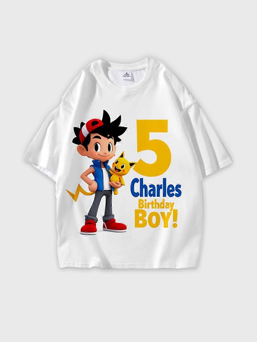 T-shirt round neck Cartoon Pattern loose short sleeve E1671