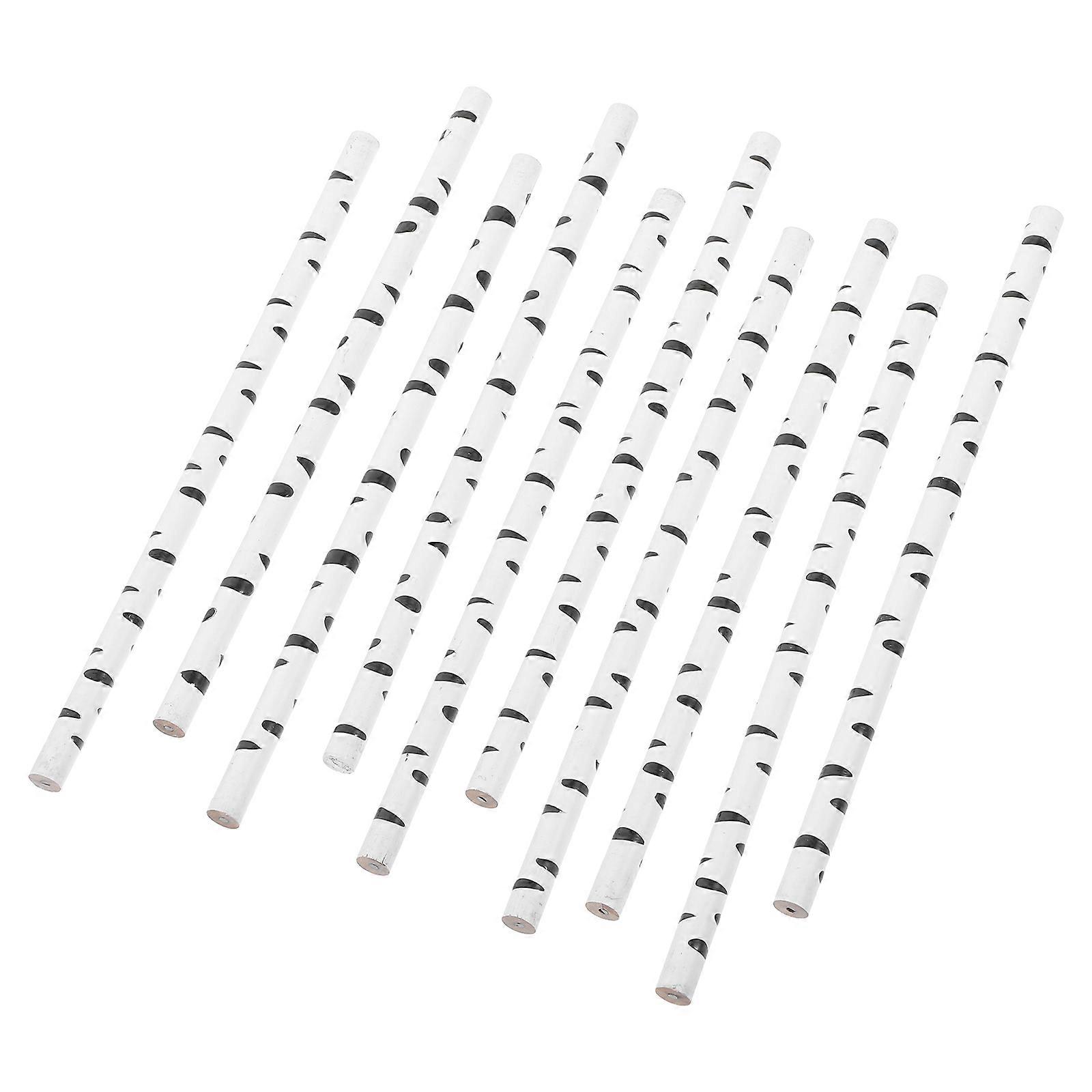 Fun Wooden Animal Print Pencils with Zebra Pattern for Kids Writing School Prizes Party Favors 10 Pieces