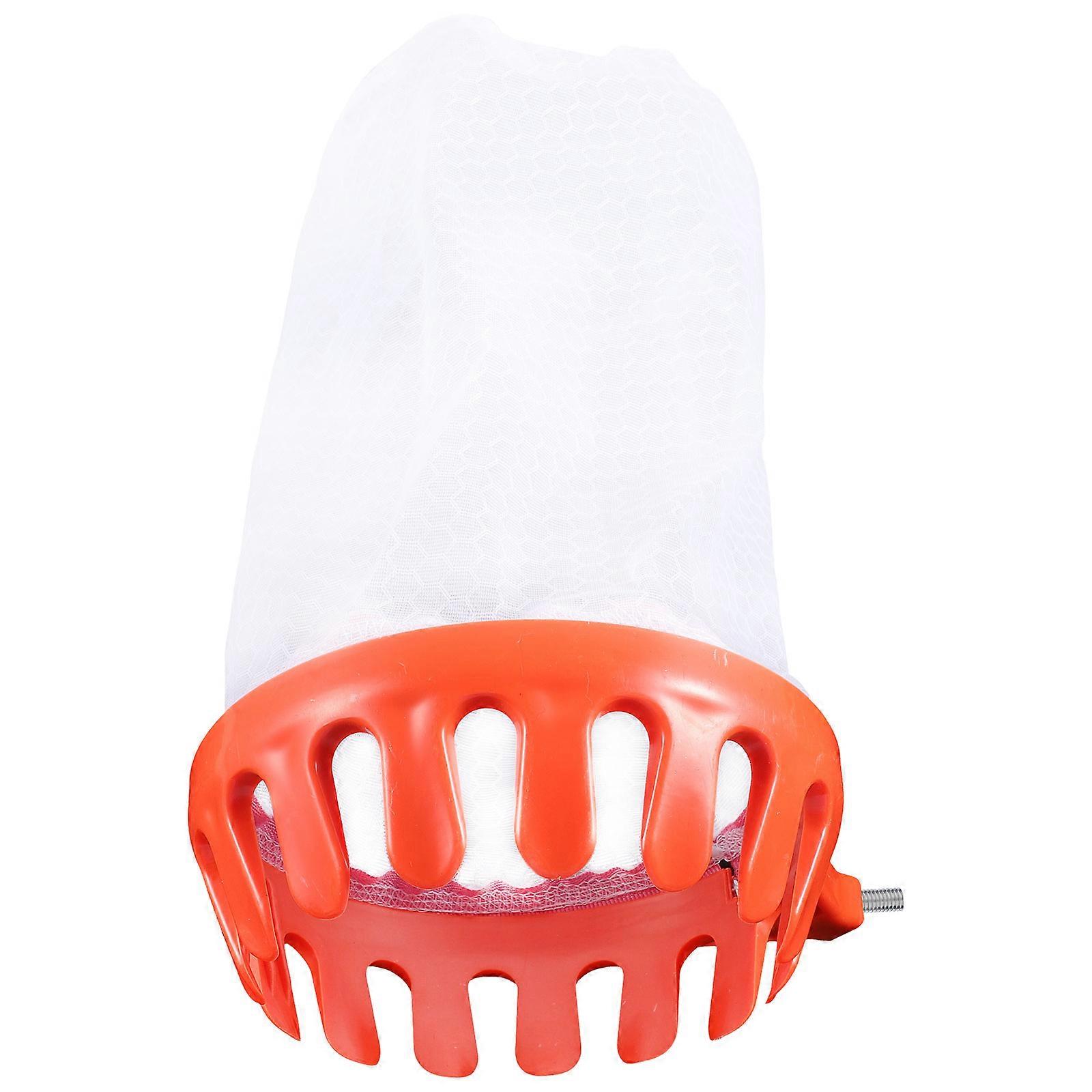 Round Fruit Picker Basket Detachable Accessory For Homeowners 30x22cm Orange 1Set