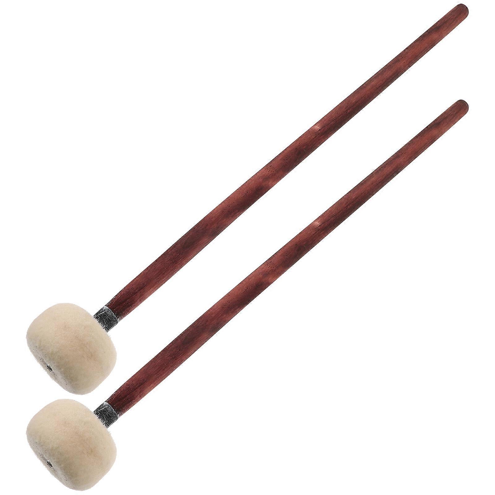 Drum Mallet Hammer Mallets Percussion Sticks Performance Drumstick 15.6×1.6×1.6in Felt Tuning 2Pcs