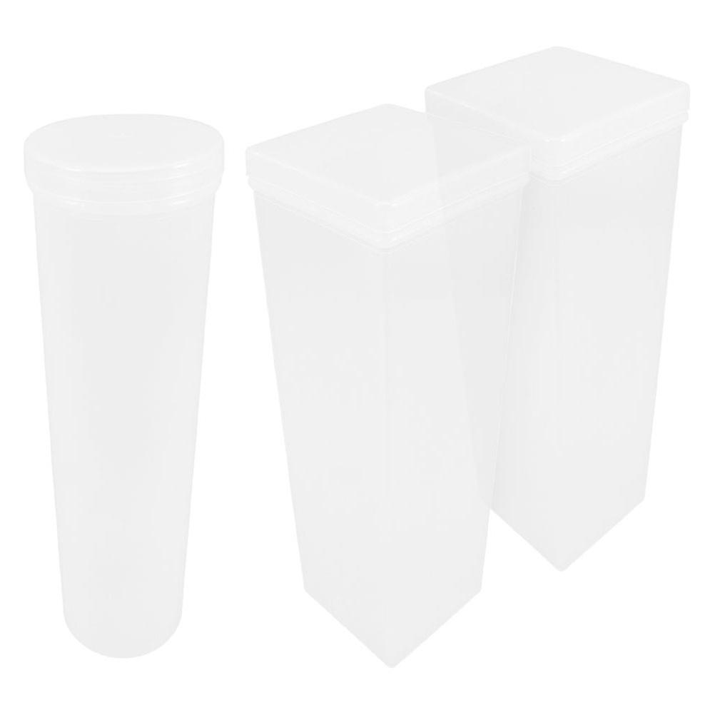 Airtight Biscuit Keeper Clear Cookie Container for Pantry Storage with PP Material White Color 3pcs
