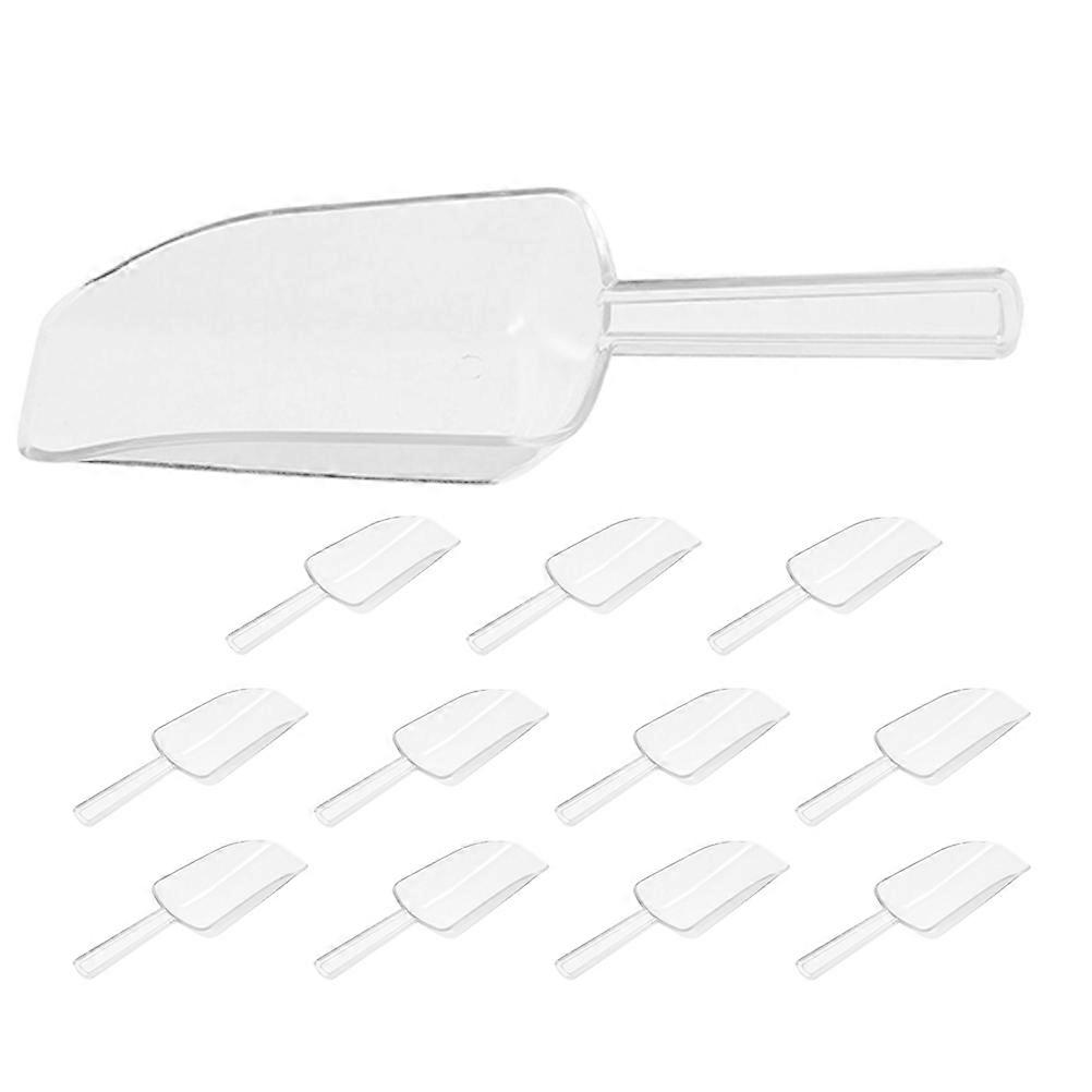 Reusable Plastic Ice Scoops 12pcs Set Ergonomic Handles for Food Scooping Ideal for Flour, Sugar, Coffee Beans, Candy, Popcorn & Buffet Use