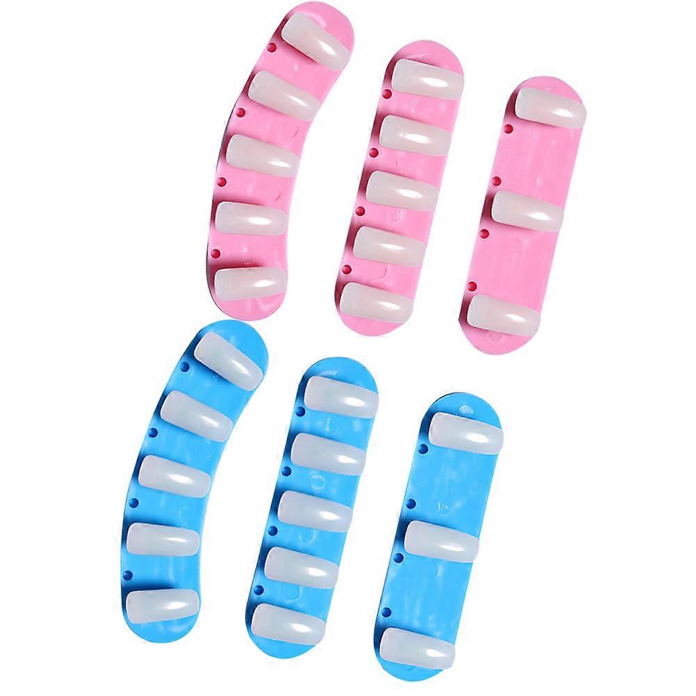 Nail Art Practice 2Pcs Creative Chessboard Design Nail Tips Holder For Nail Learners And Nail Artists Assorted Color Nail Display With Acrylic Base