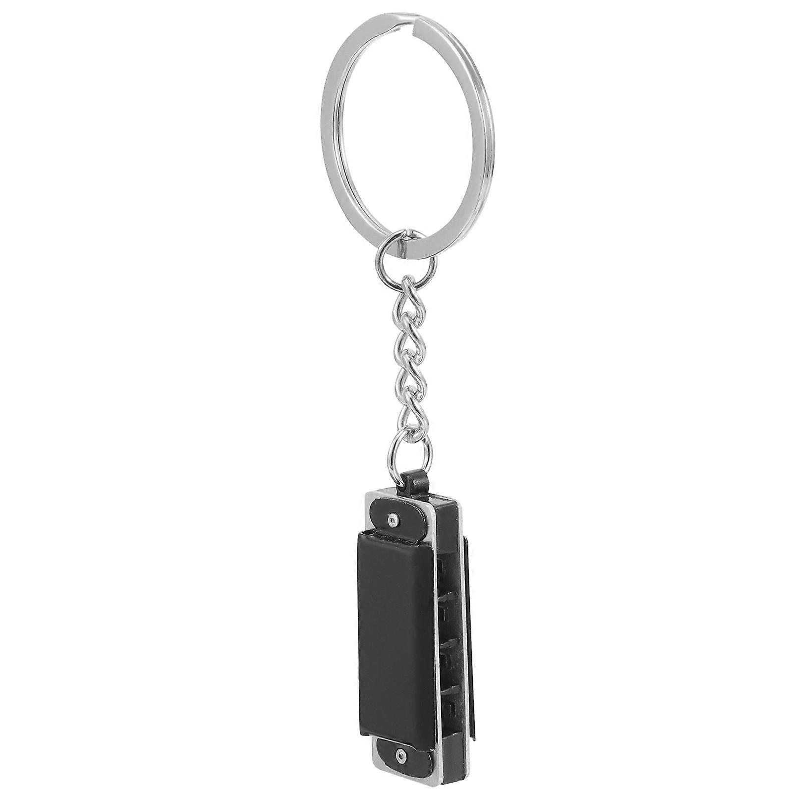 Mini Metal Harmonica Pendant Key Chain 1 Set Bag Hanging Key Ring