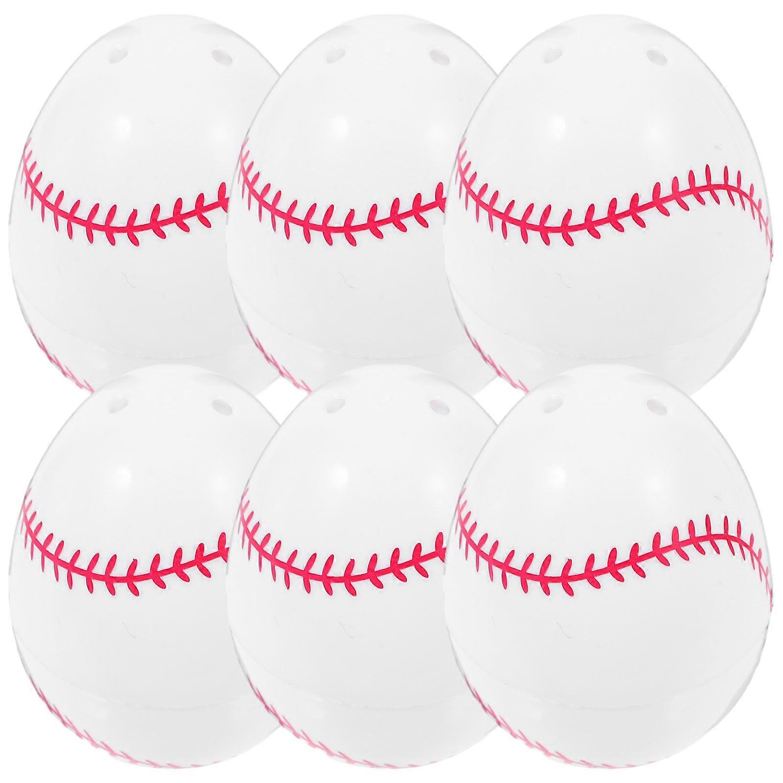 Baseball Themed Plastic Easter Eggs for Decor Fillable and Perfect for Easter Parties 12pcs