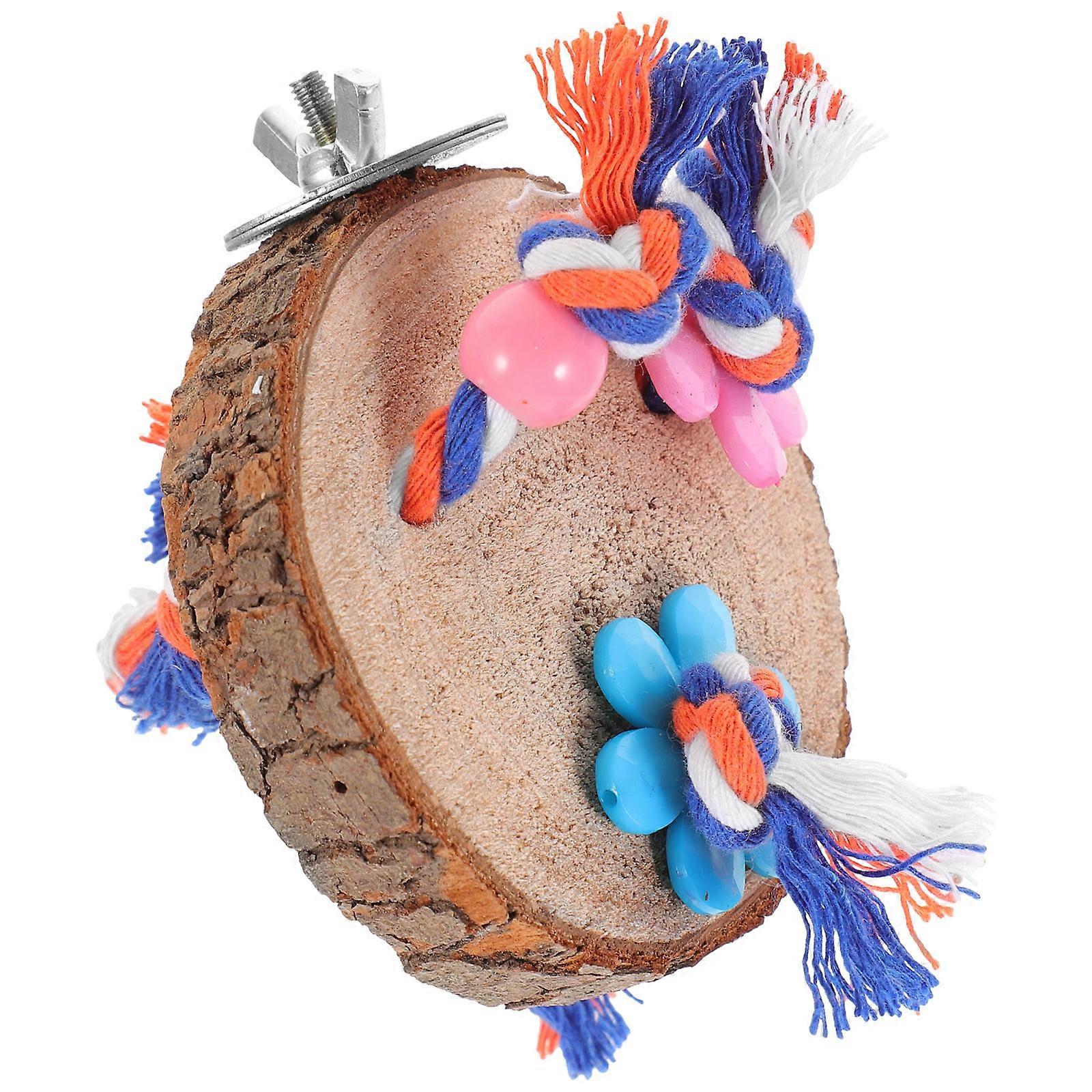 Brown Synthetic Bird Shredding Toy for Decoration Safe Resistance Practical Bright Colors