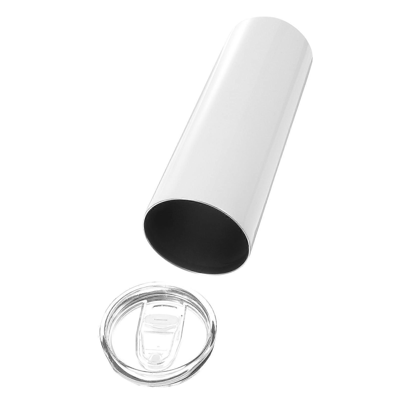 Stylish Drinking Bottle With Straw Design For Travel Use White Insulation 1Pc