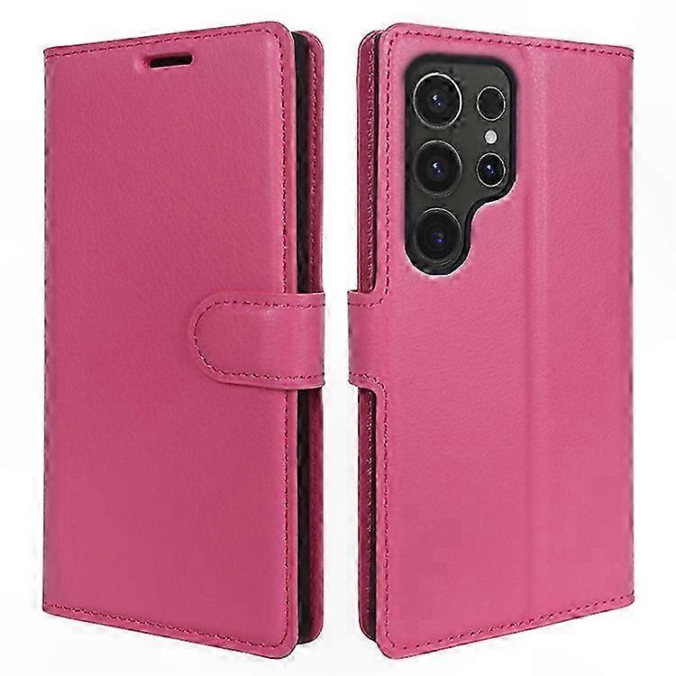 Litchi Texture Wallet Case with Stand for Galaxy S24 Ultra Phone Cover