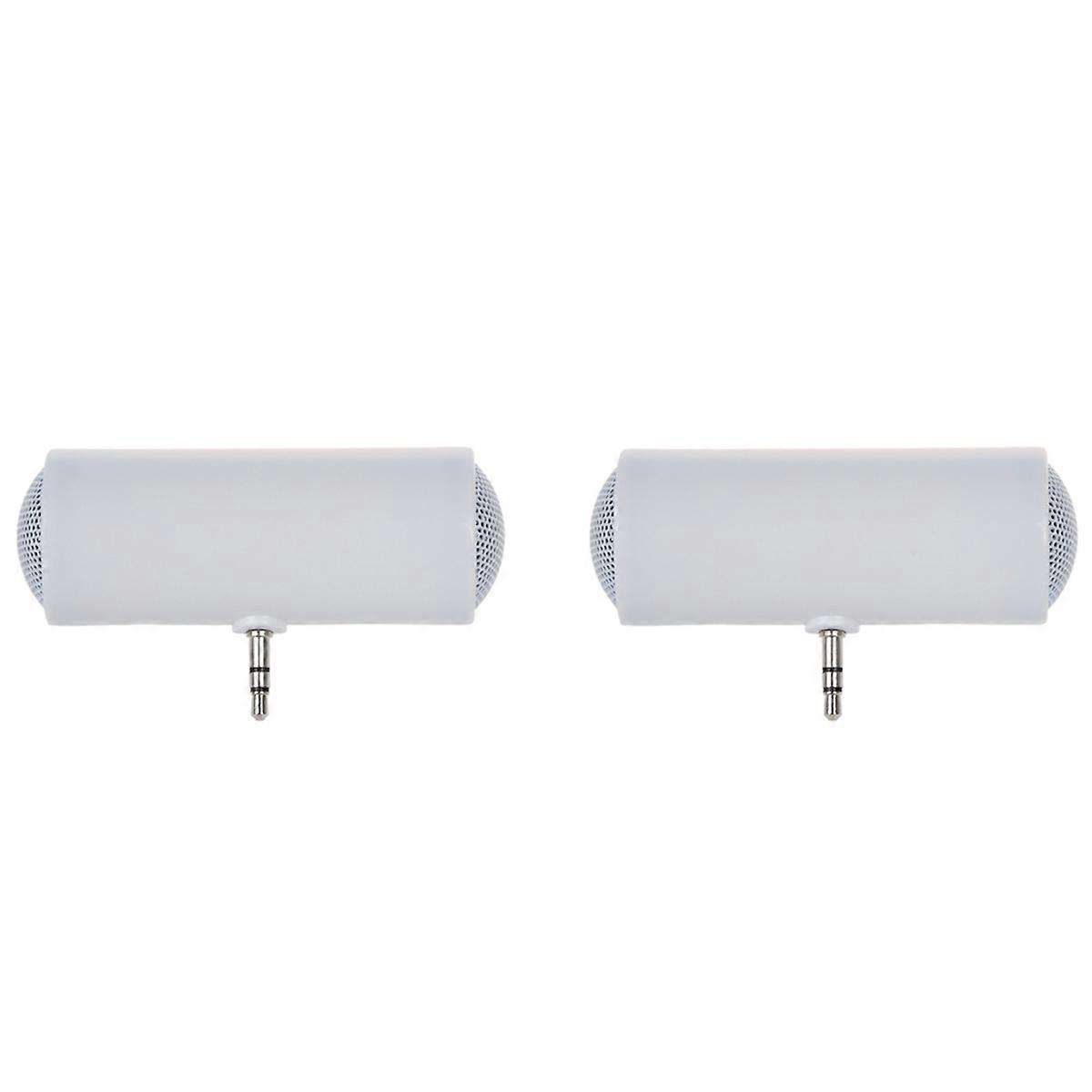 2 Pcs 3.5Mm Mini Portable Stereo Speaker for Mp3