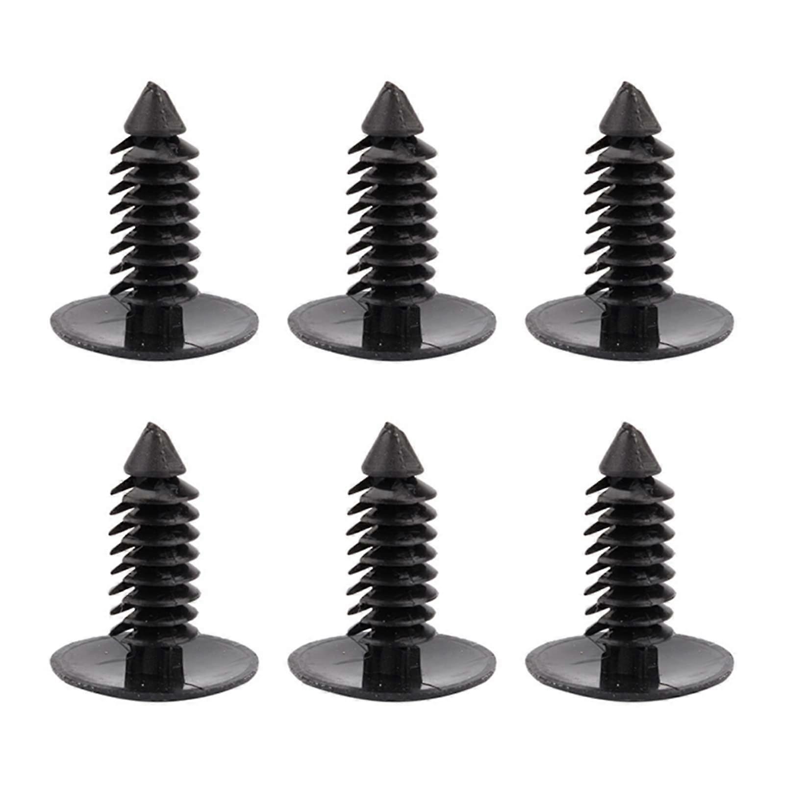 Number Plate Hole Clip Plastic Rivets For Car Door Trim, 7.5 mm Push-In Rivets, Fast, Secure Hold, Pack Of 100, Black