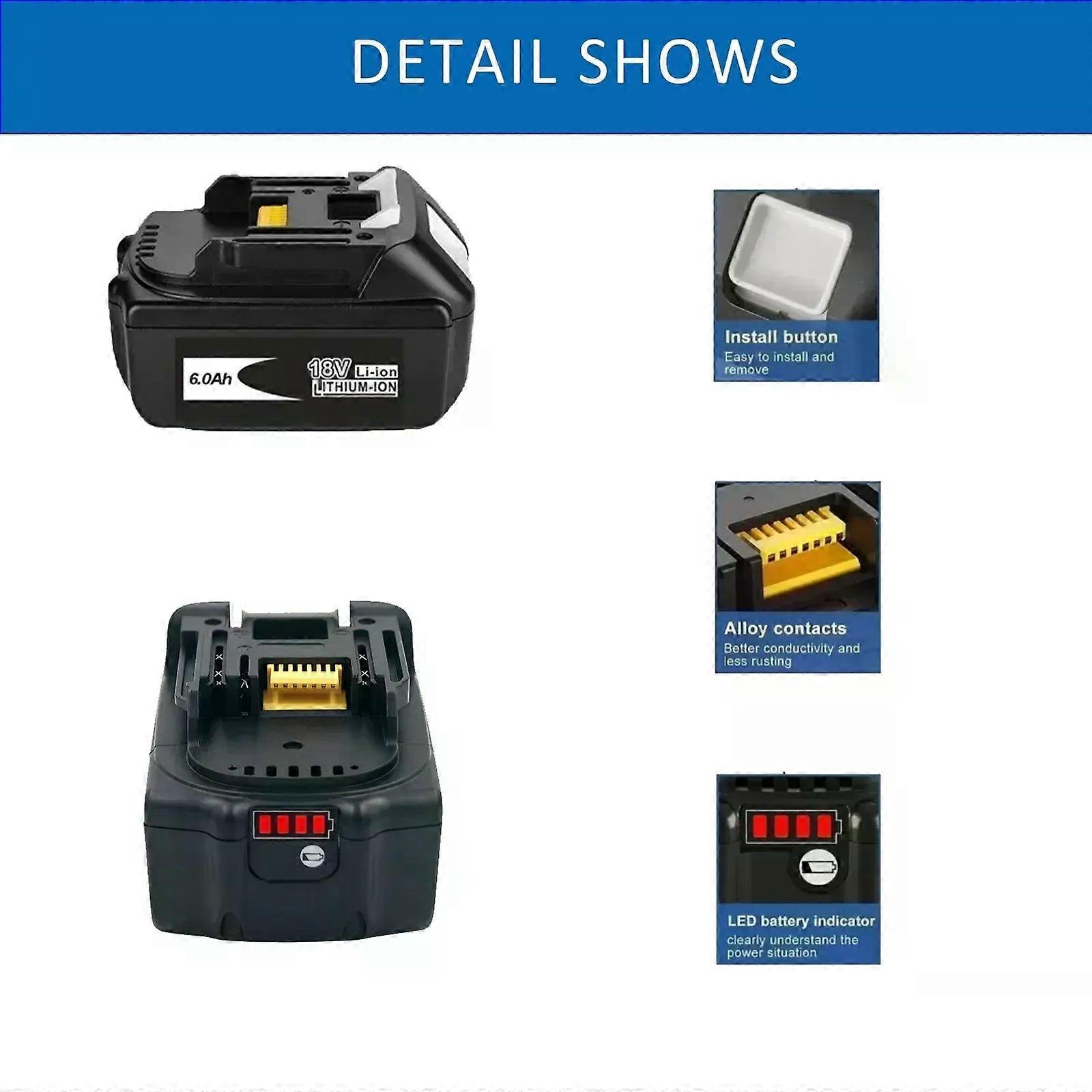 Apply 100& New 18V 12.0Ah suitable for Makita  lithium ion replacement LXT BL1860B BL1860 BL1850 Makita rechargeable tool battery