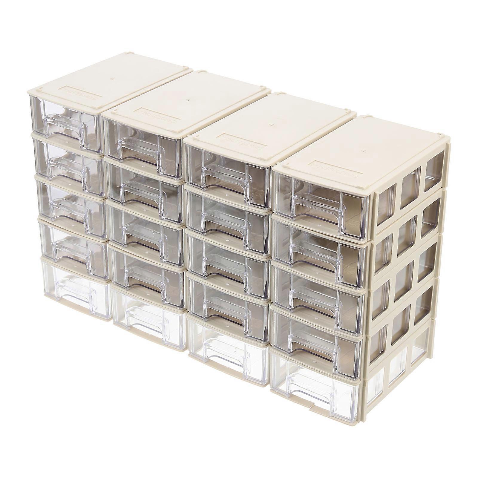 Plastic Drawer Storage Boxes with Dividers Stackable Electronic Component Organizers for Workshop, Office & Travel Space Saving Repair Parts