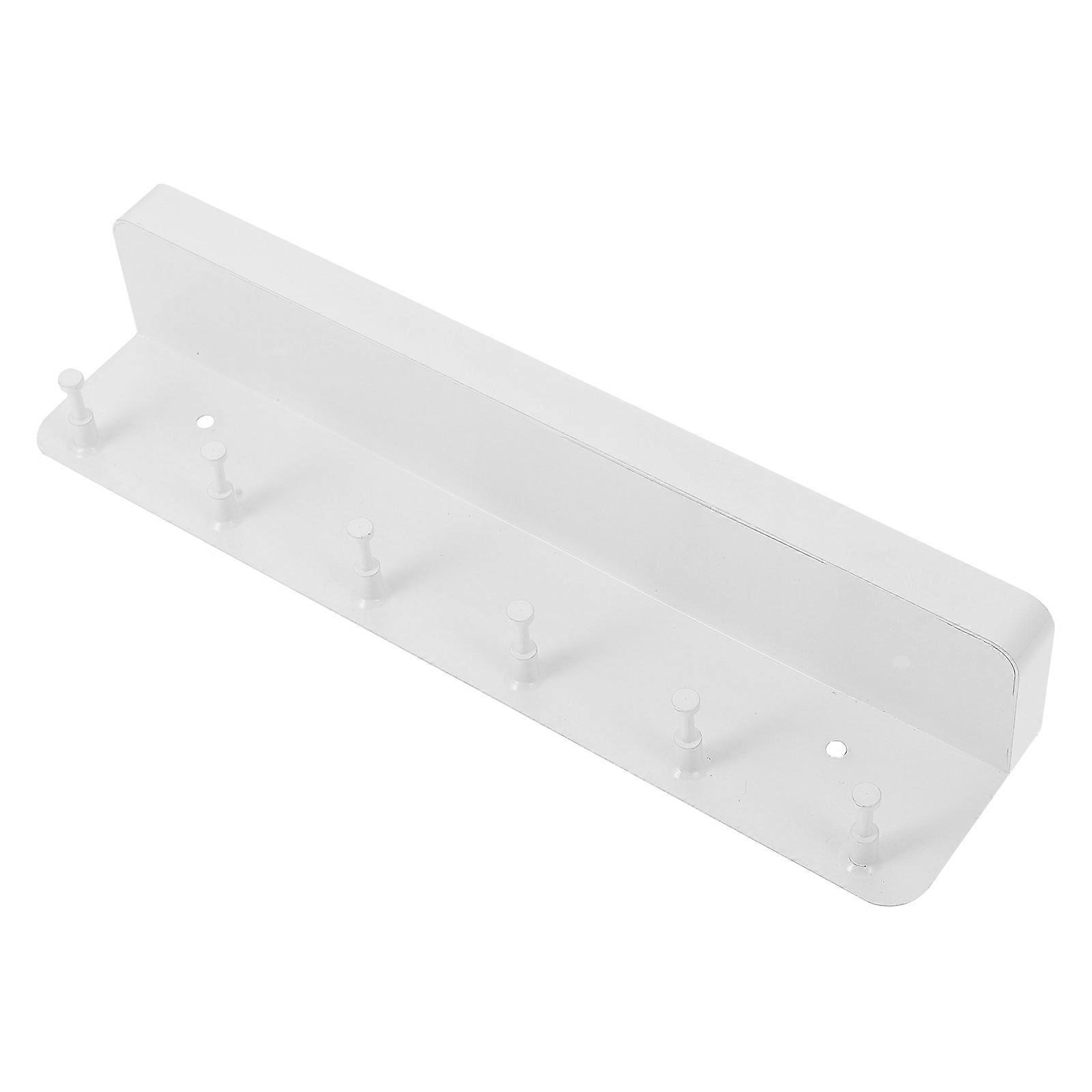Porte-manteau mural créatif en acier inoxydable blanc facile à installer sans perceuse Utilisation à domicile 1 ensemble