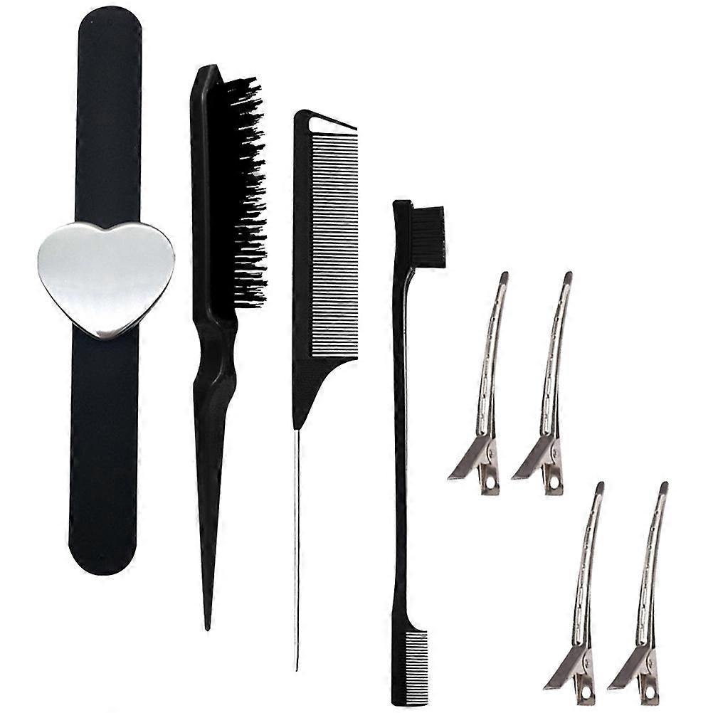 Ergonomic Double Sided Comb Set For Hair Styling Family Members Comfortable Combing Experience Black 1 Set