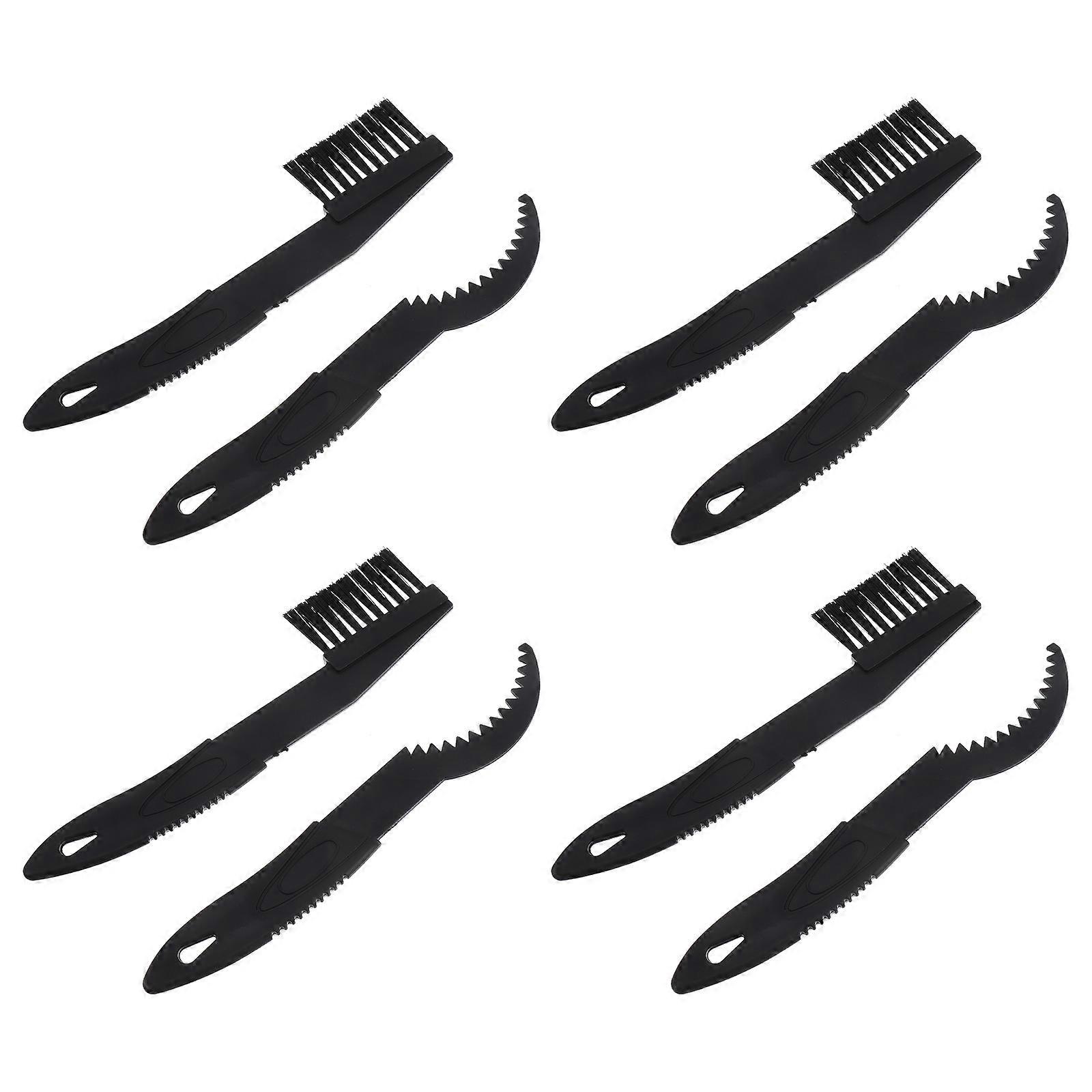 Black Nylon Chain Brush Tool for Bicycle Cleaning Compact and Durable Easy to Use Small Size 5 Sets