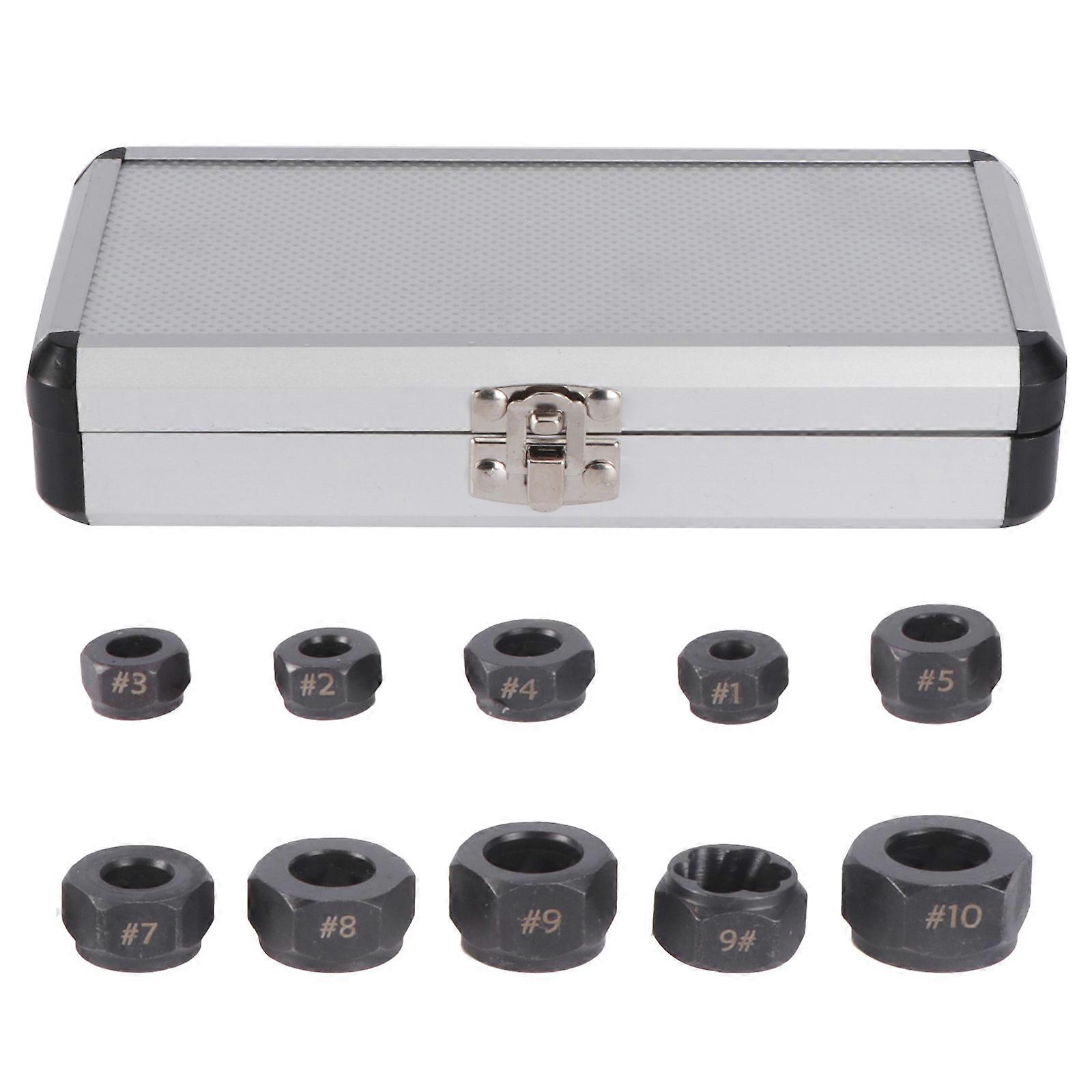 10 Pcs Broken Bolts Remover Extractor Tool Kit Box For DIY Enthusiasts Maintenance Hexagonal Design Removing Rusted Nuts