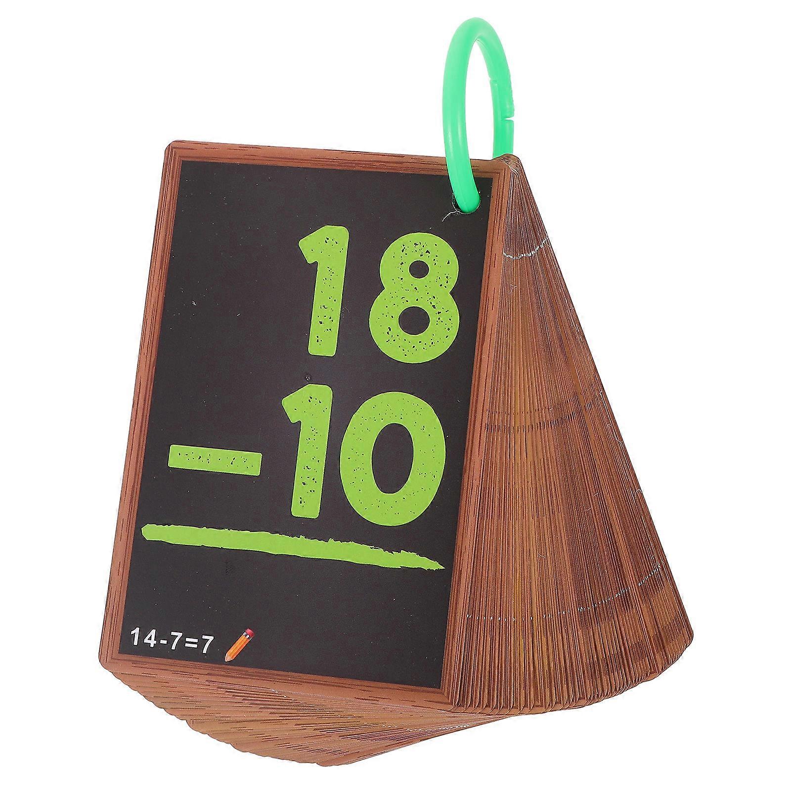 Interactive Math Flash Cards for Kids with HolePunched Design Assorted Color to Organize and Carry 1 Set