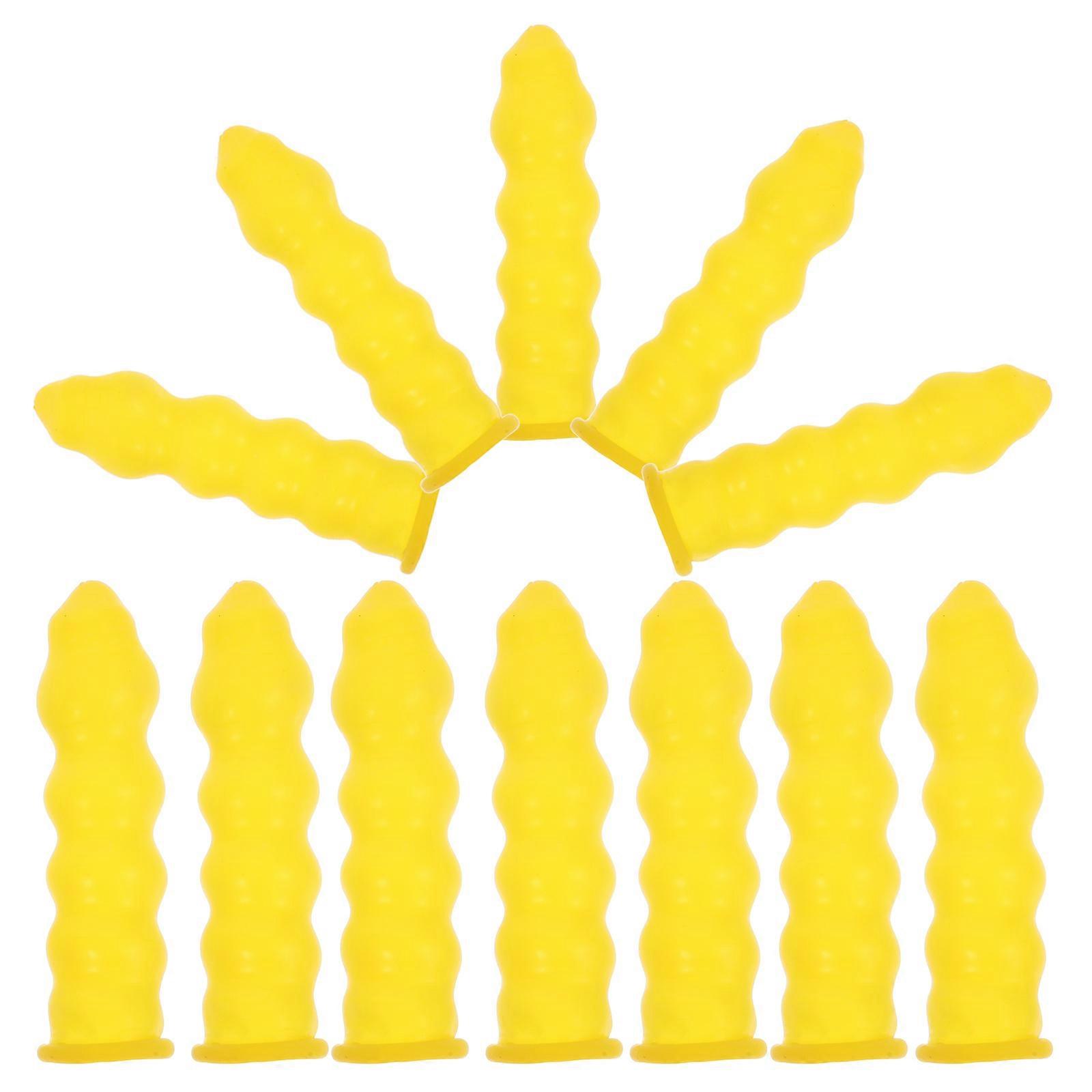 Caulk Tube Caps 20Set Seal Reusable Caulk Containers Small Yellow Caulk Sleeves For DIY Projects Renovation