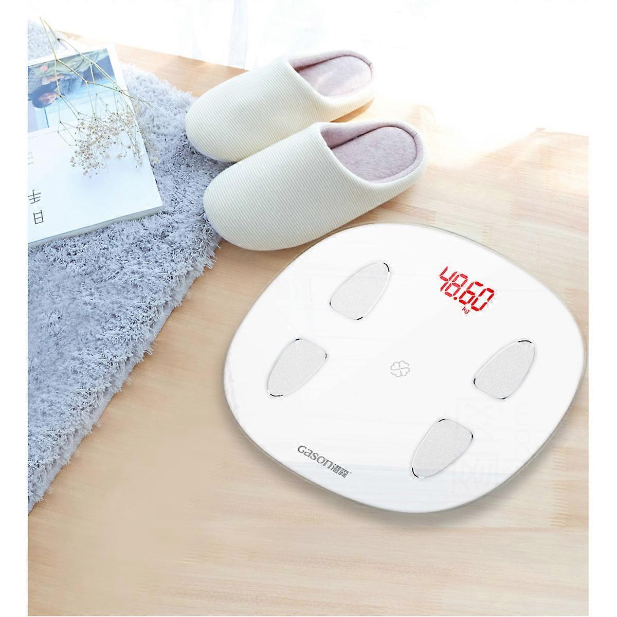 High Precision Bathroom Scale Designed For Human Body With White Appearance And Square Shape Offering Body Composition Analysis 1Pcs