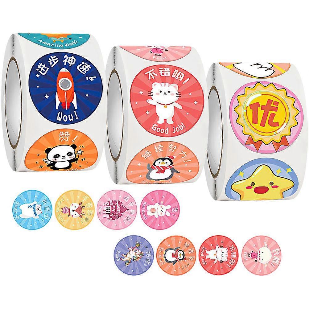 Motivational Stickers For Children Boys Girls Assorted Color Reward 1500Set