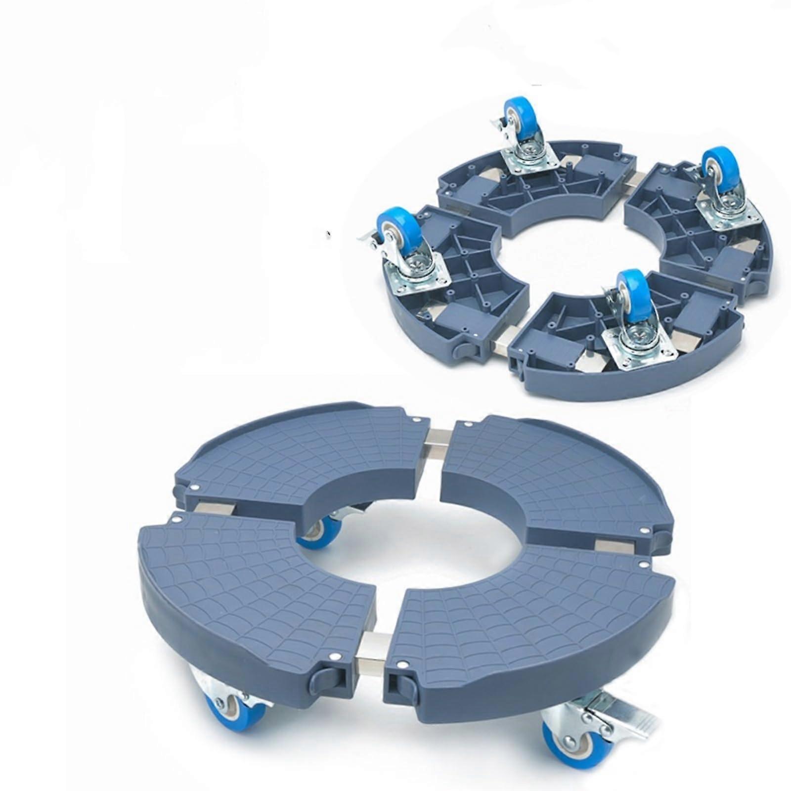 Round Plant Roller with Adjustable Diameter 42-61 cm, 400 kg Load Capacity, 360° Rotating Wheels for Indoor and Outdoor Use