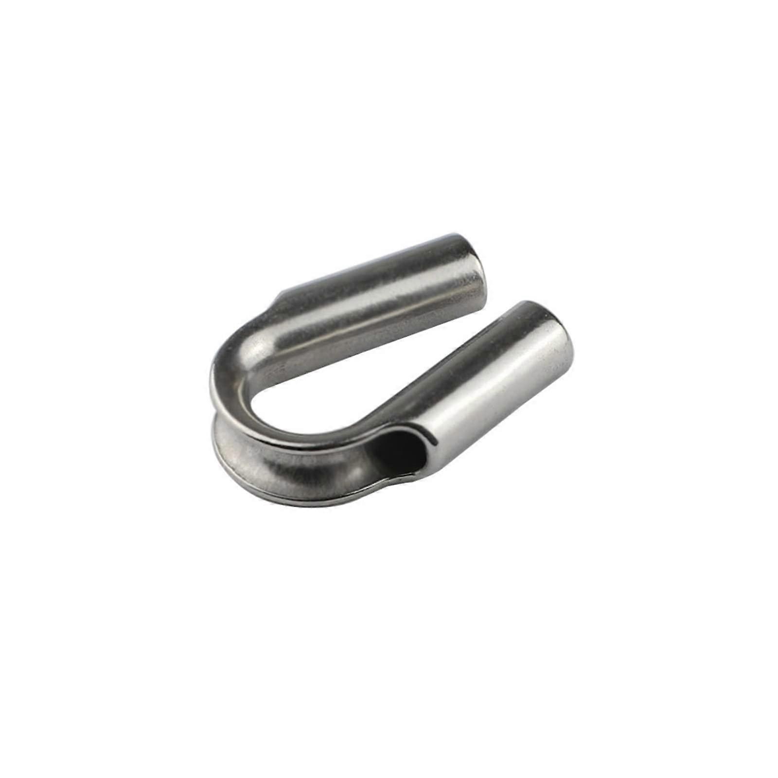Stainless Steel Wire Rope Thimble U-Shaped Cable Protector for 6mm Diameter, Marine and Rigging Use