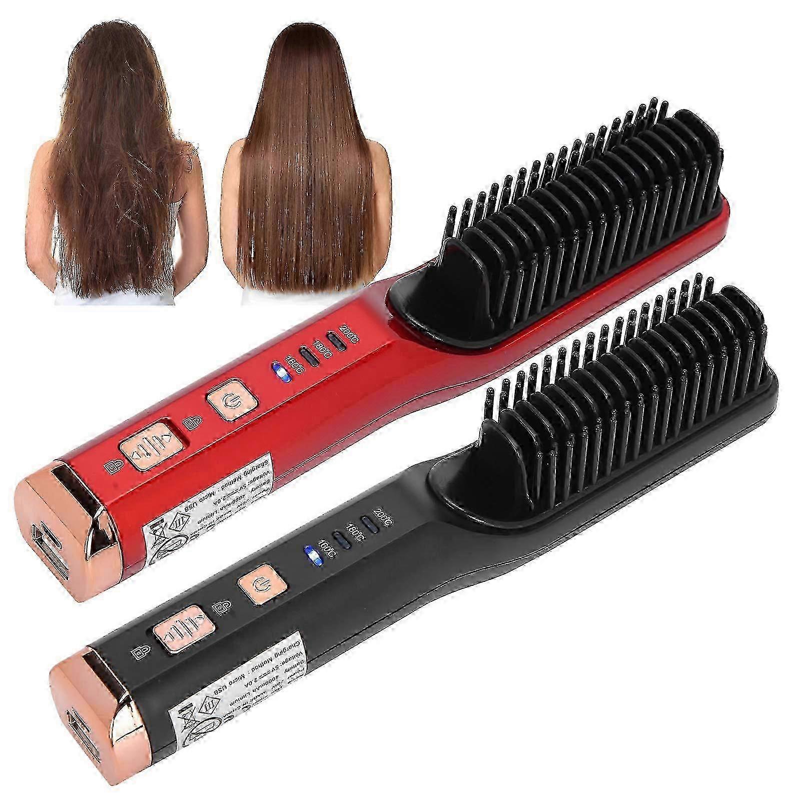 USB Rechargeable 4000MAH Electric Heating Hot Comb