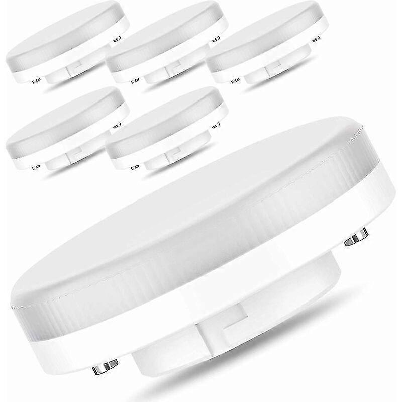 حزمة من 4 لمبة LED GX53 7W ، أبيض دافئ ، غير قابل للتعتيم ، ما يعادل 50W هالوجين ، GX53 لمبة إضاءة موضعية LED للخزائن ، واجهات العرض ، 180 ، تيار متردد 220 فولت