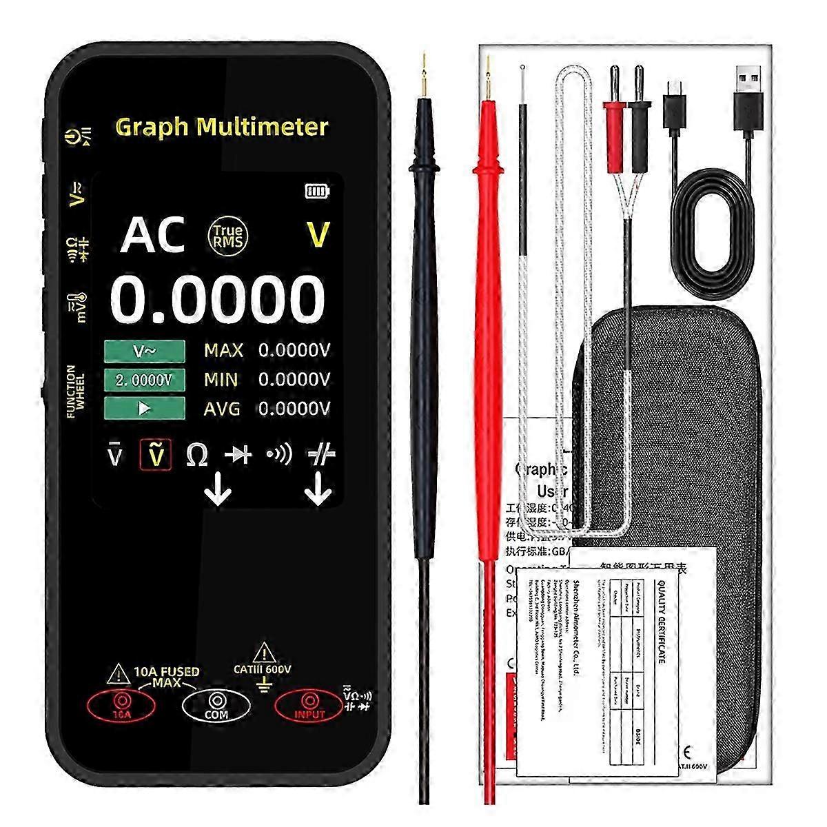 S500 Intelligent Digital Multimeter, Voltage Waveform Recording, Temperature Testing, Current, Scre