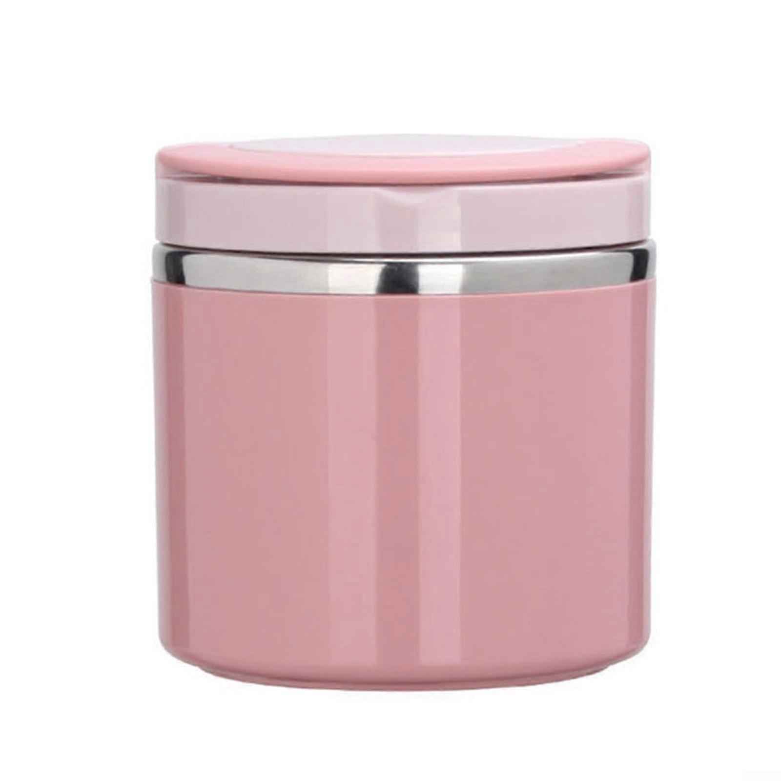 Double Layer Insulated Stainless Steel Lunch Box 22oz Pink 630ml for Daily Use and Meal Prep