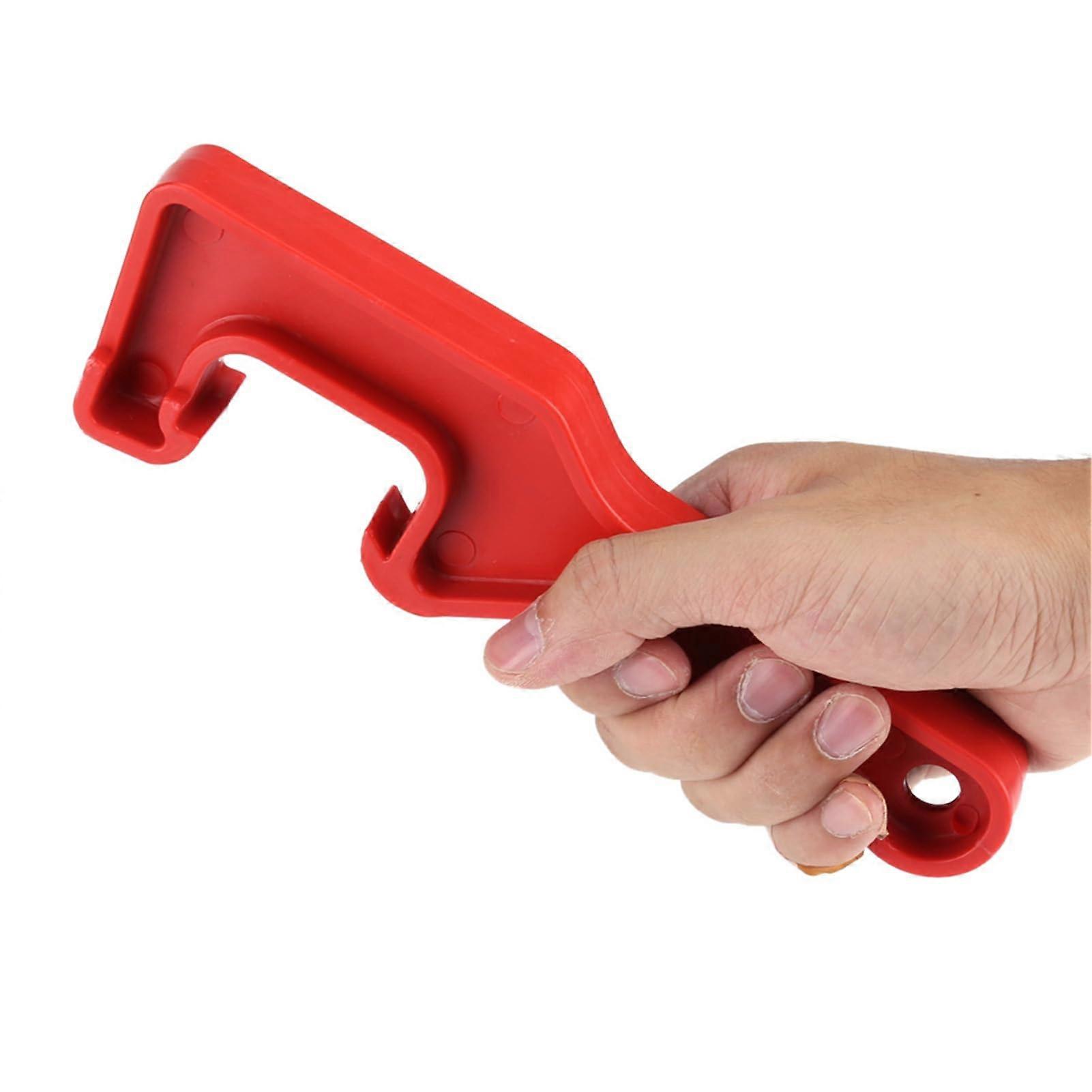 Bucket Opener, Easy Opening Tool for Home, Office, Garage, Strong Strength Hook Shape Pry (Red)