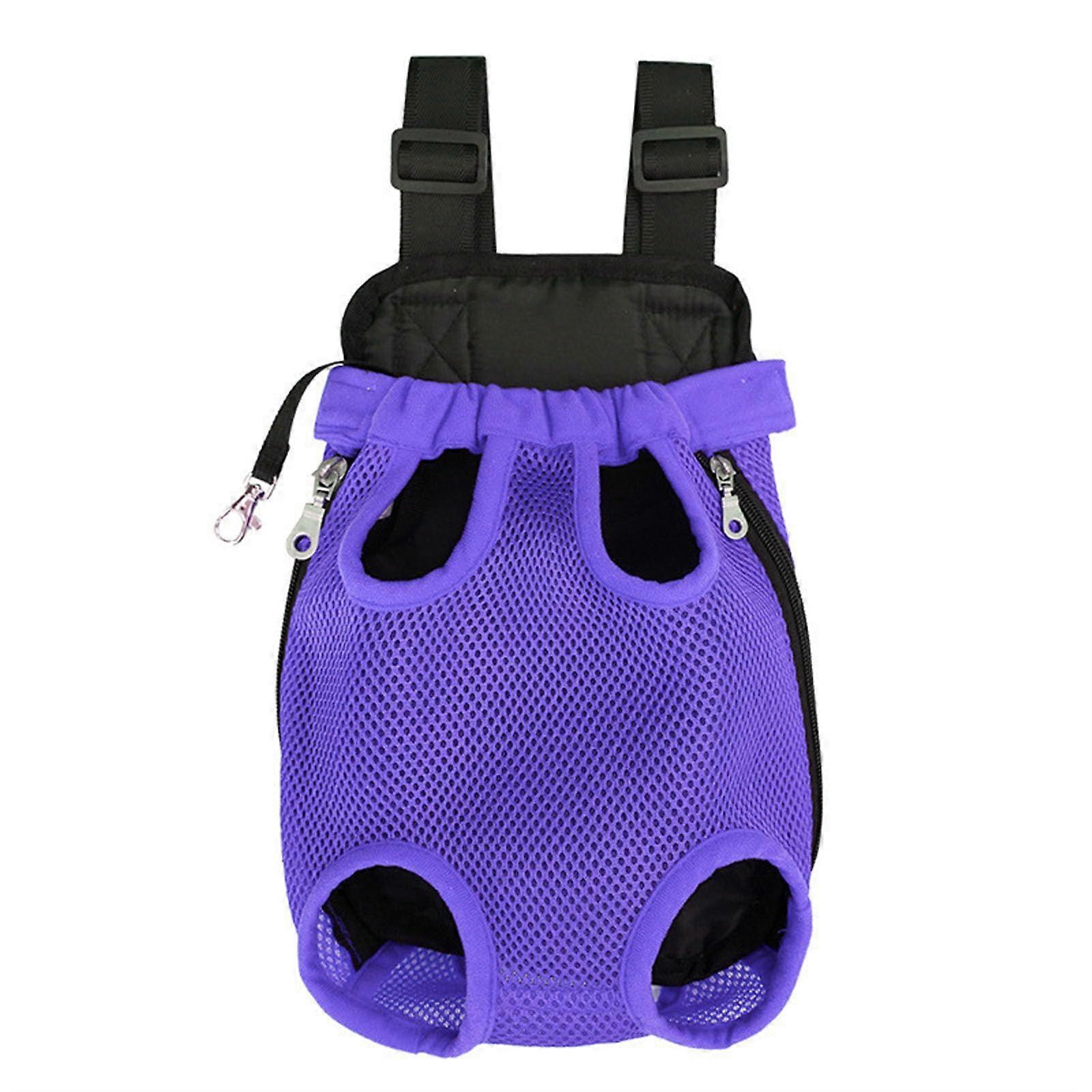 Pet Carrier Backpack: Cat Carrier Rucksack with Space Capsule Design, Medium Size, Purple, Ideal for Camping and Traveling