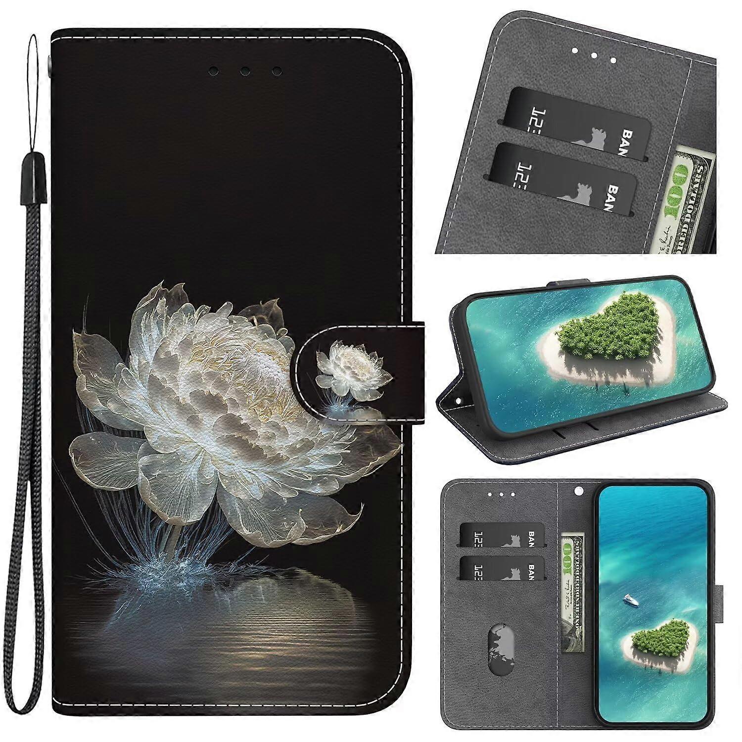 Miagon Kickstand Wallet Case For Samsung Galaxy A15 5G PU Leather Flip Cover Magnetic Closure Card Slot Crystal Flower