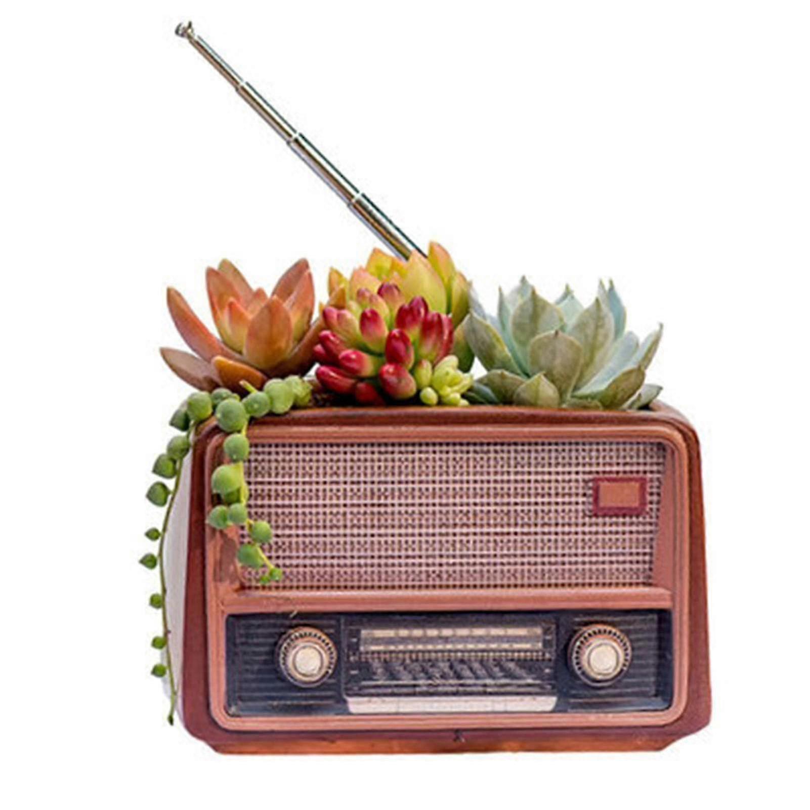 Maceta de resina retro para plantas de escritorio, balcón e interior - Estilo BD