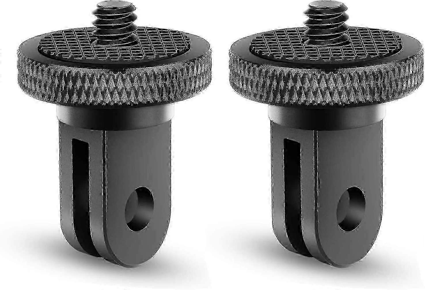 Tripod Mount Adapter Compatible with GoPro and Other Action Cameras (2-Pack, Black)