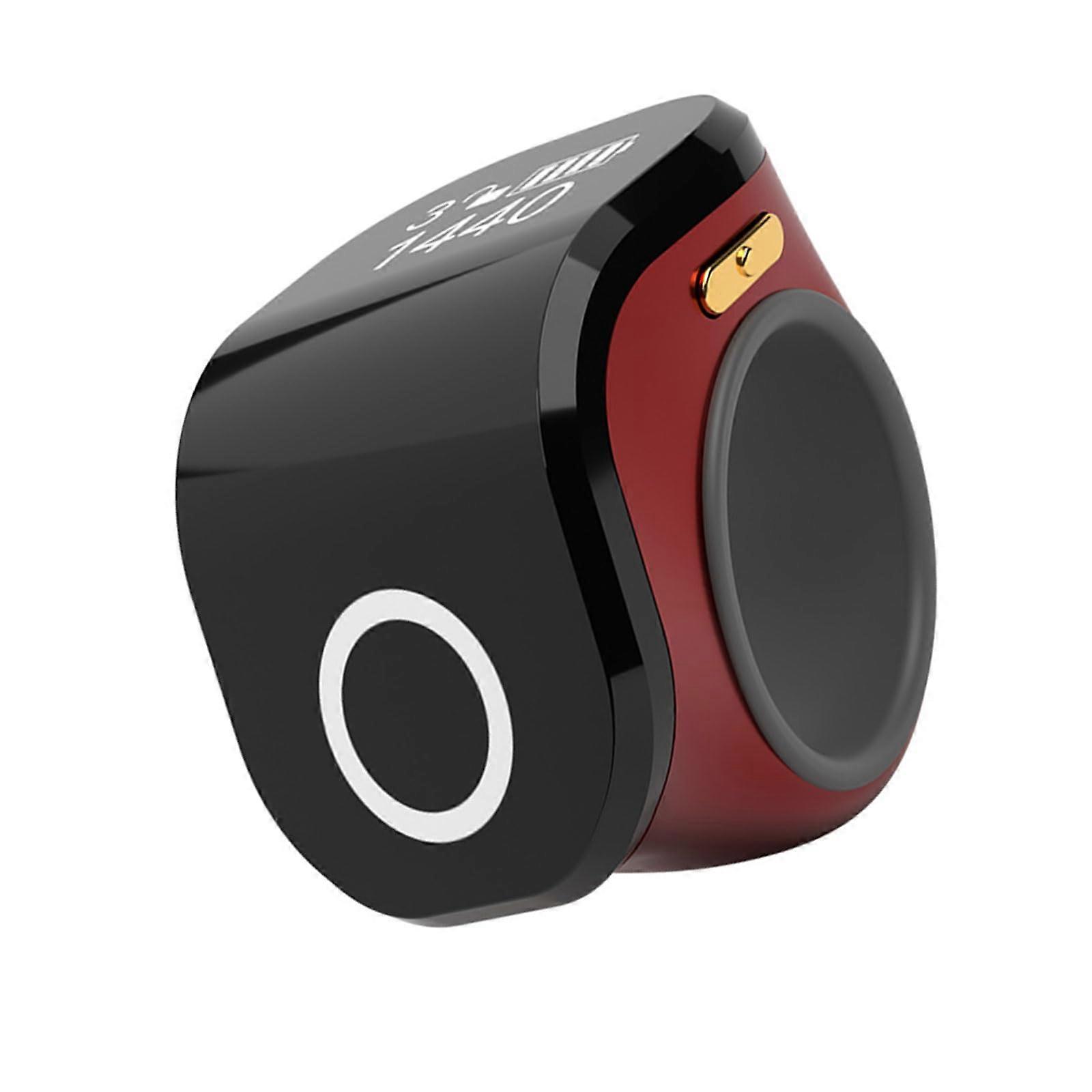 Digital Rings Counter Rechargeable 1-7 Channel Display for Prayer Sports Inventory Wine Red Color