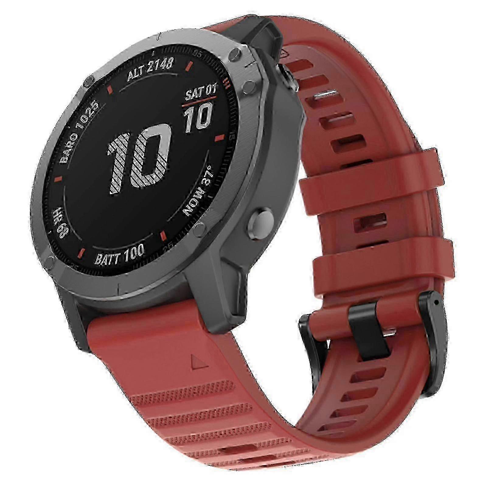 Quick release 22mm strap for Garmin Fenix 6 & 5 silicone--Midnight Blue