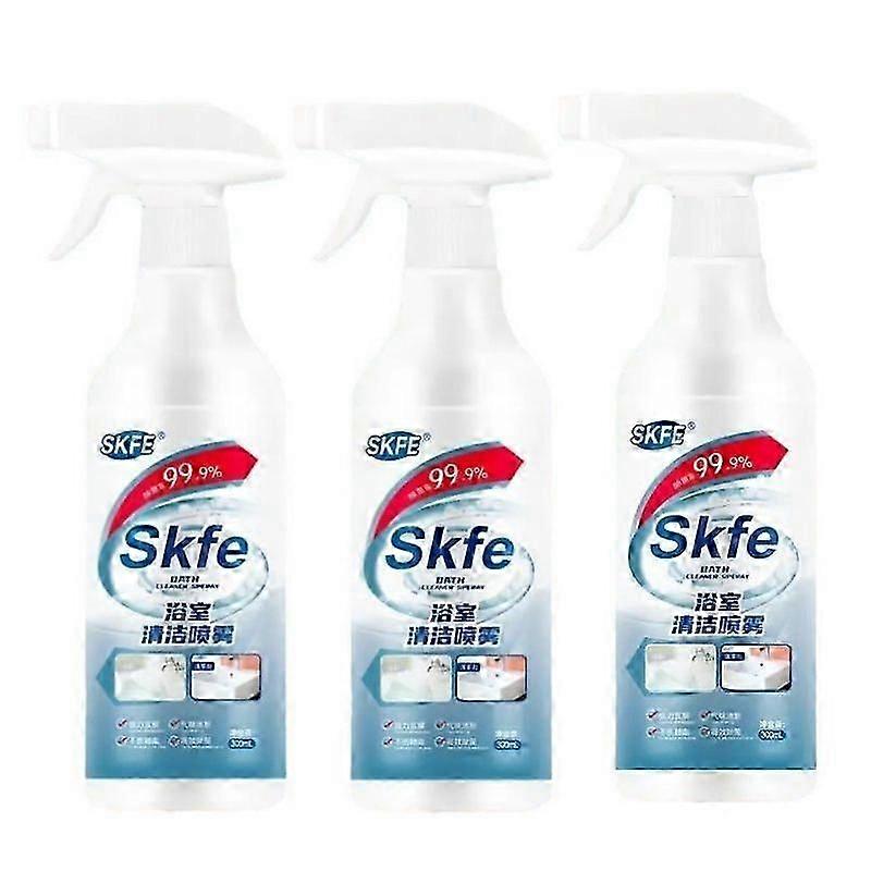 3-Piece Powerful Bathroom Cleaner Spray Set for Removing Stains, Mold, and Limescale, Multi-Purpose Use