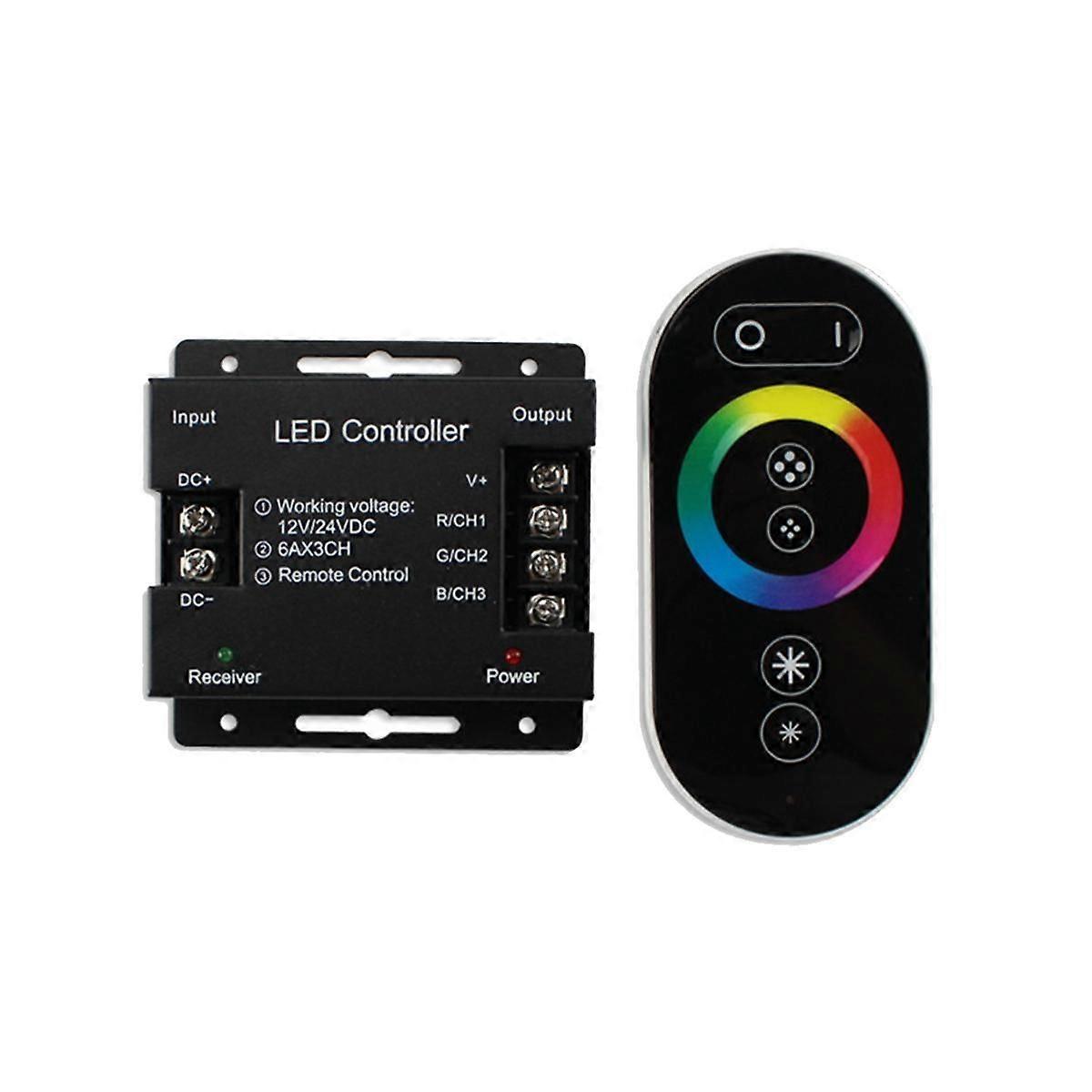 DC12-24V Light RF Touch Remote Controller Dimmer for 5050 RGB Tape Lights Adjust Brightness