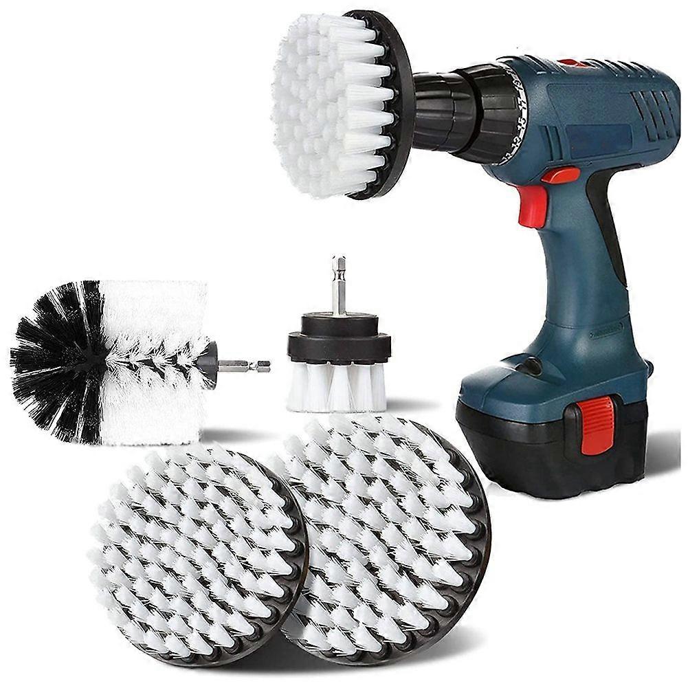 4 Pcs Brosse De Nettoyage De Perceuse, 2/3.5/4/5 Pouces Brosse De Nettoyage Pour Perceuse Électrique Poils Souples Tapis Clea