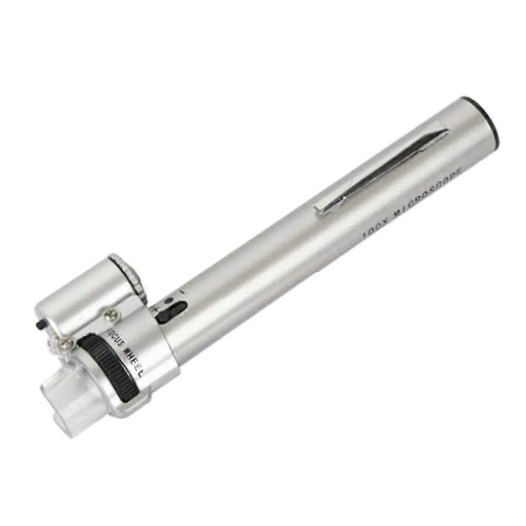 2025 Mini Microscope Pen with LED Light Pouch 100X Mini LED Magnifier Microscope
