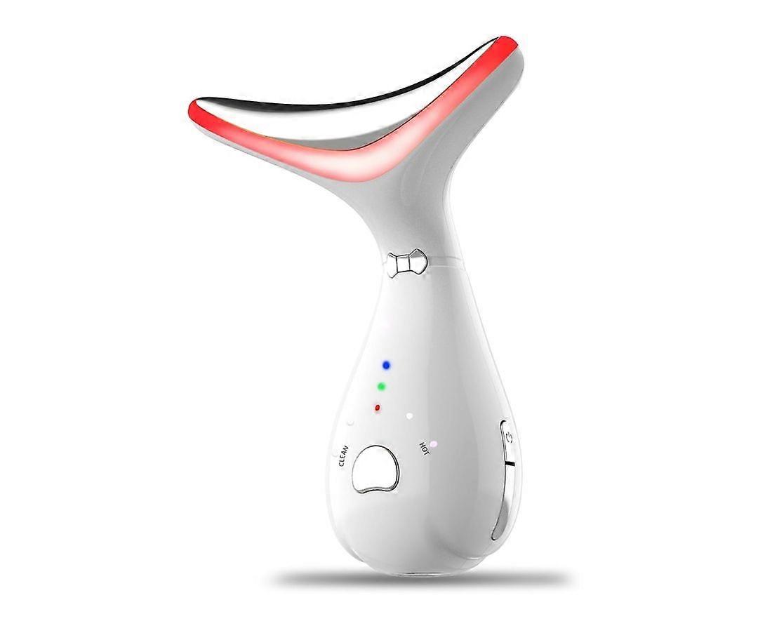Red Light Therapy for Face and Neck,Facial Wand,Wavy Chic Beauty Multifunctional Facial-Device(white)