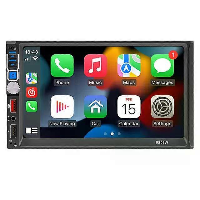 2 Din Car Radio CarPlay Wireless Android-Auto Bluetooth Mirror Link MP5 Player Aux USB Stereo Multimedia System Head Unit FS06W