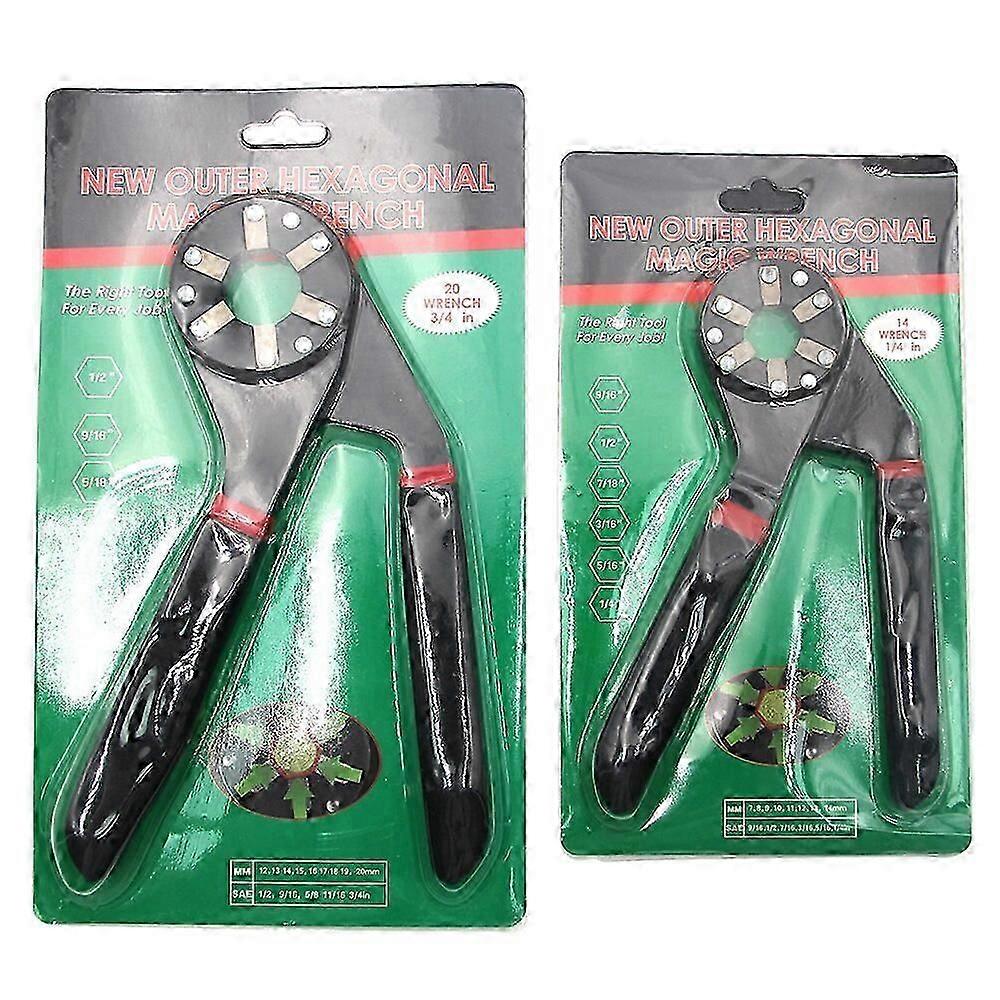 6/8 Inch Magic Wrench Household Maintenance Adjustable Twisting Hand Clamping Socket Outer Hexagonal Multifunctional Tool