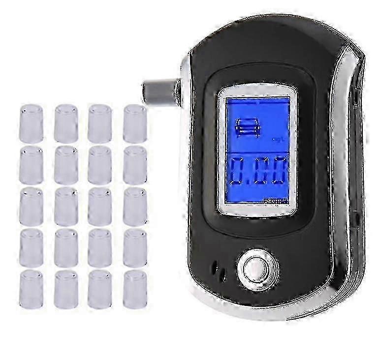 Professional Digital Breath Alcohol Tester with LCD Display and 10 Filter Tips for Reliable Measurement
