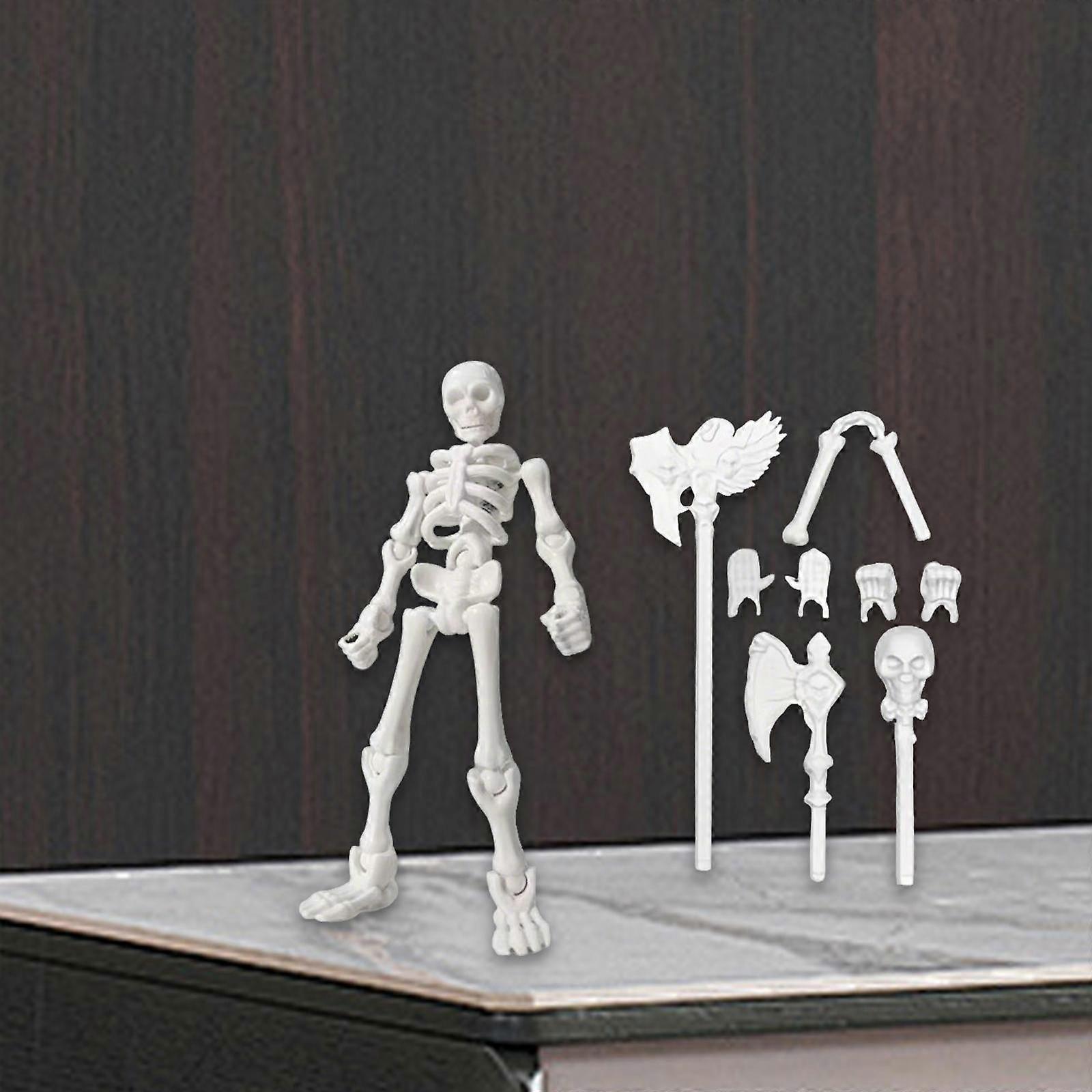 Small Skeleton Doll with Movable Joints Flexible Versatile Creative for DIY Art