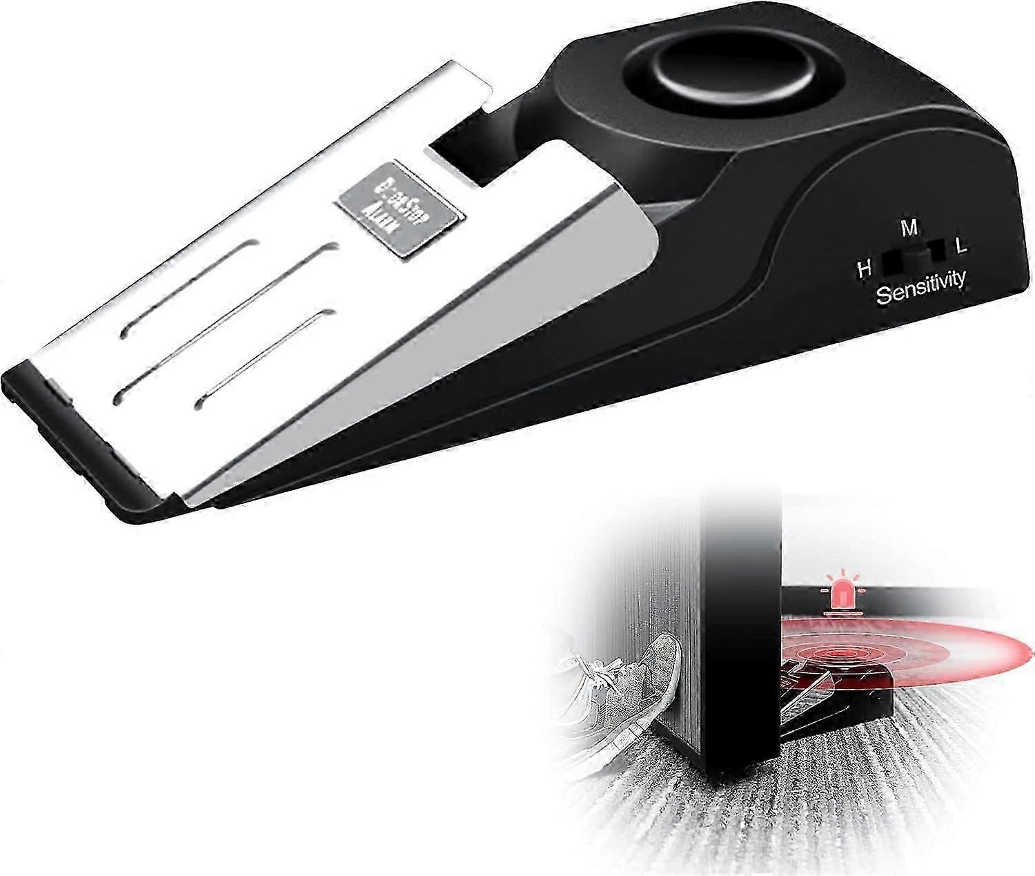 SDIGV Door Stopper Alarm with 120dB Siren, Floor Mount Type, Rubber Security Door Wedge for Home, Travel,