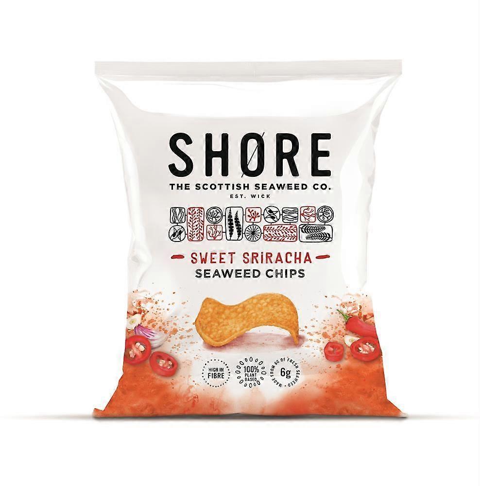 Shore Scottish Seaweed Seaweed Chips - Sweet Sriracha 25g - 6 Pack